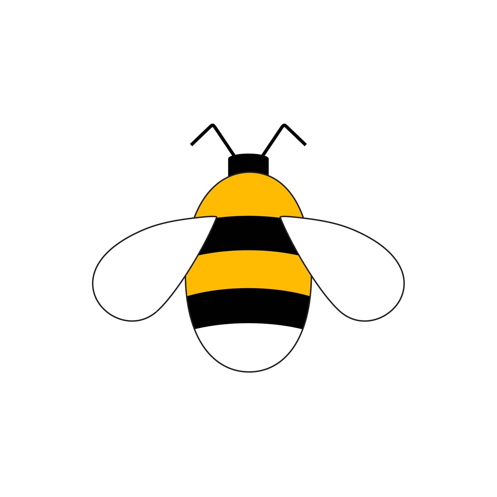Bee concepts logo vector graphic abstract template.