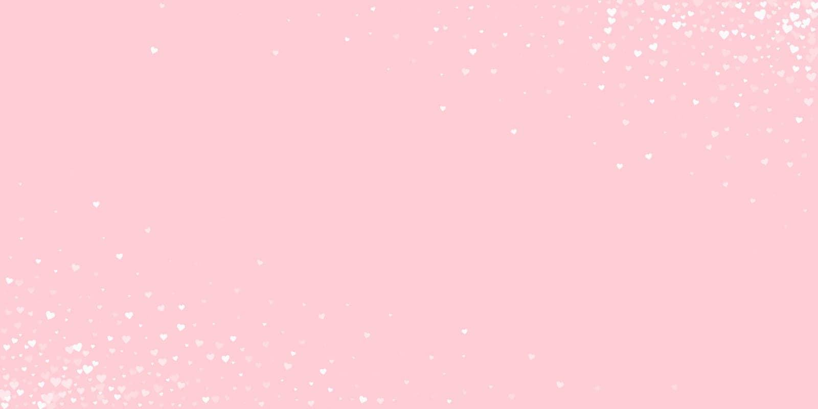 White hearts scattered on pink background. by beginagain