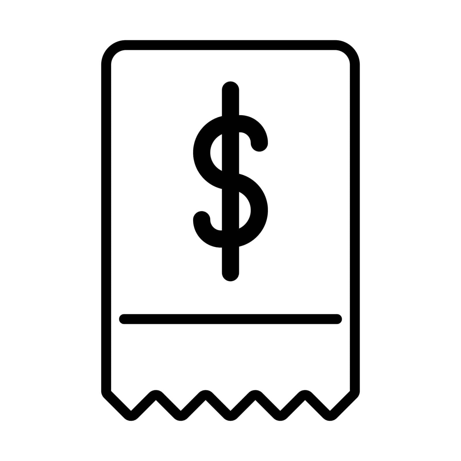 Shopping receipt vector icon. Shopping list icon. A simple stylish shop receipt. Payment confirmation icon. by Moreidea