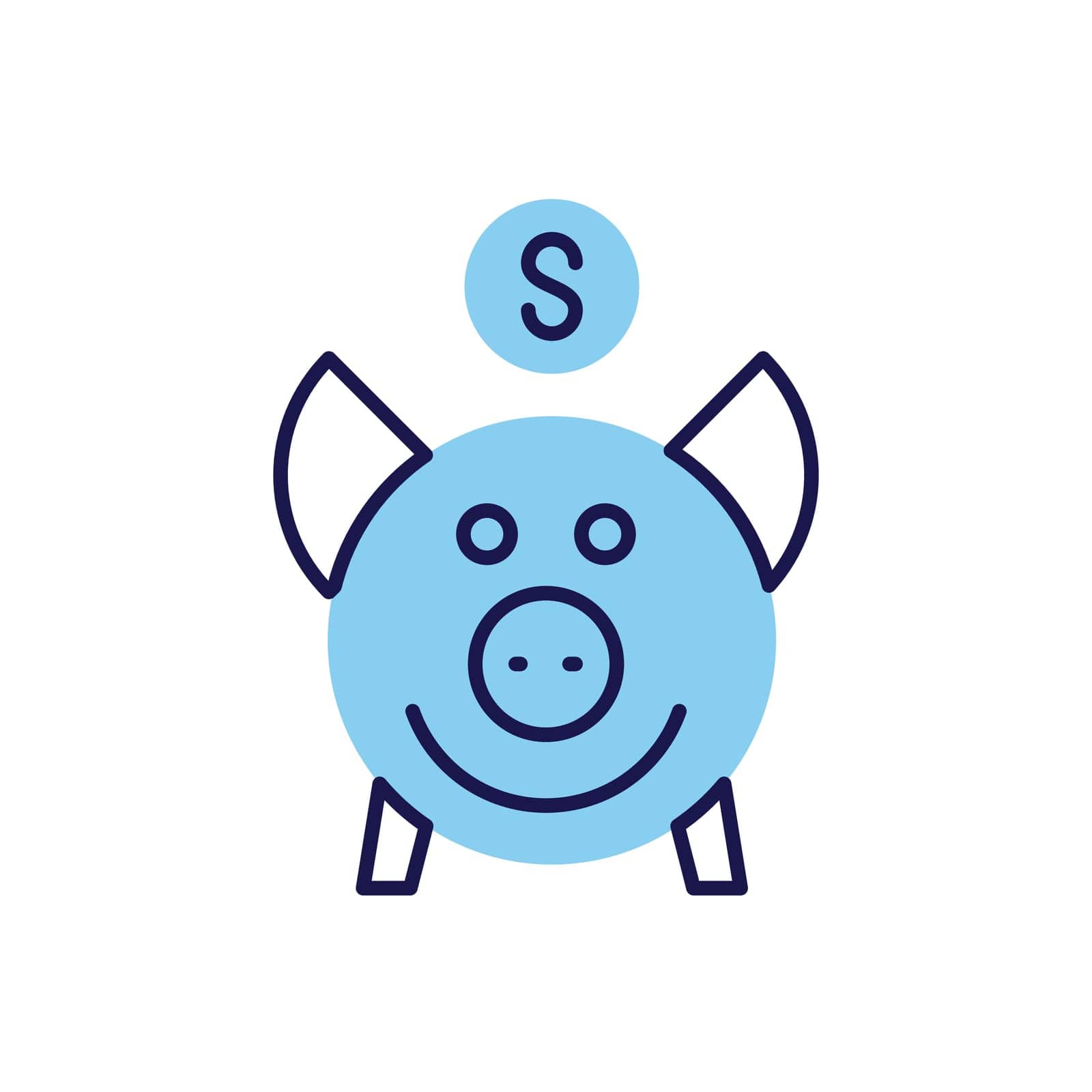 Piggy Bank related vector icon. Isolated on white background. Vector illustration