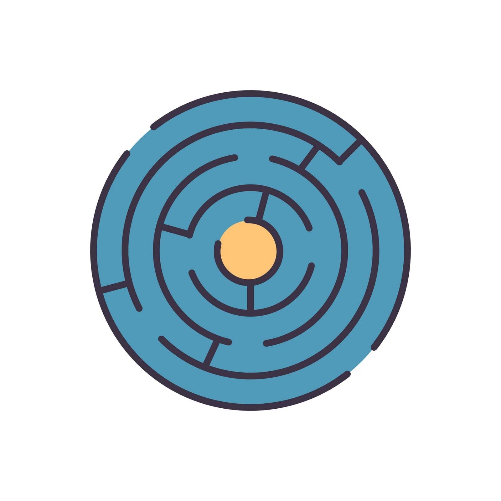 Labyrinth related vector icon by smoki