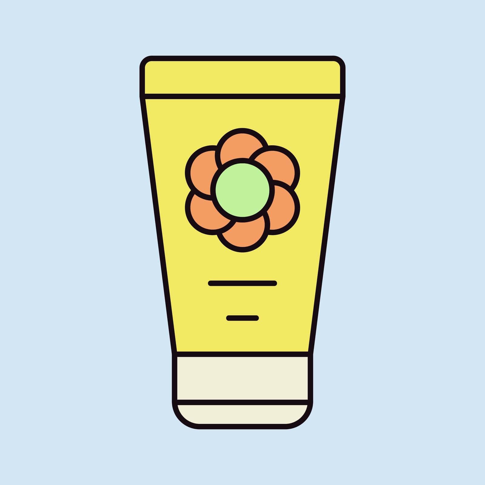 Baby cream moisturizer isolated vector icon. Graph symbol for children and newborn babies web site and apps design, logo, app, UI