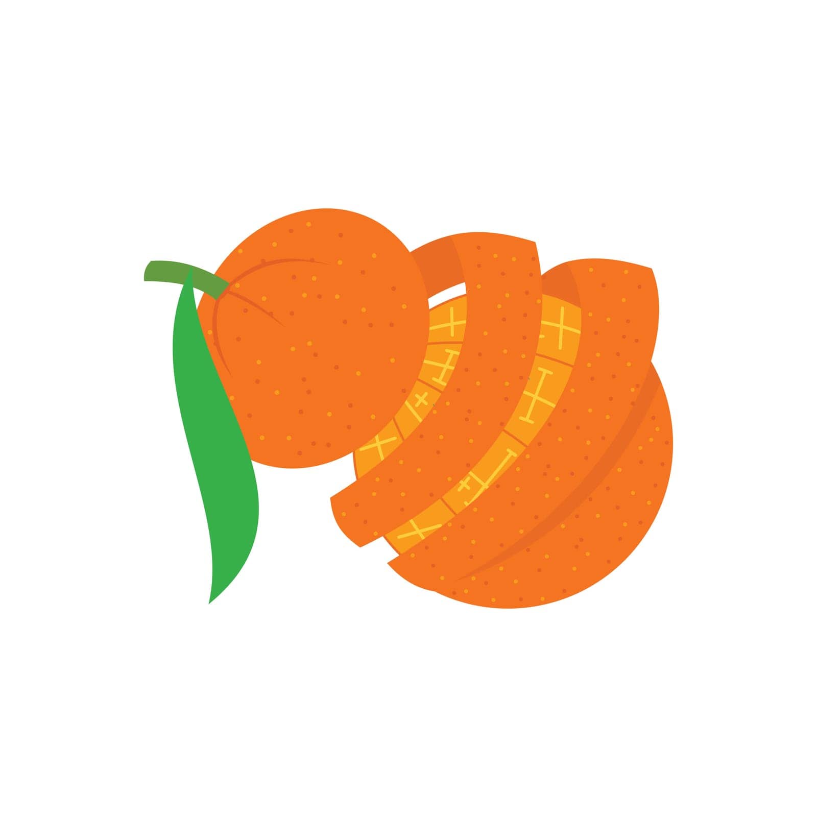 Orange Peel illustration Design Slice Part  by alluranet
