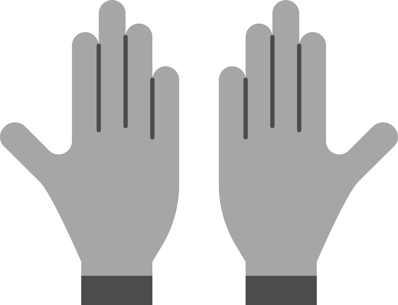 Glove icon vector image. by ICONBUNNY