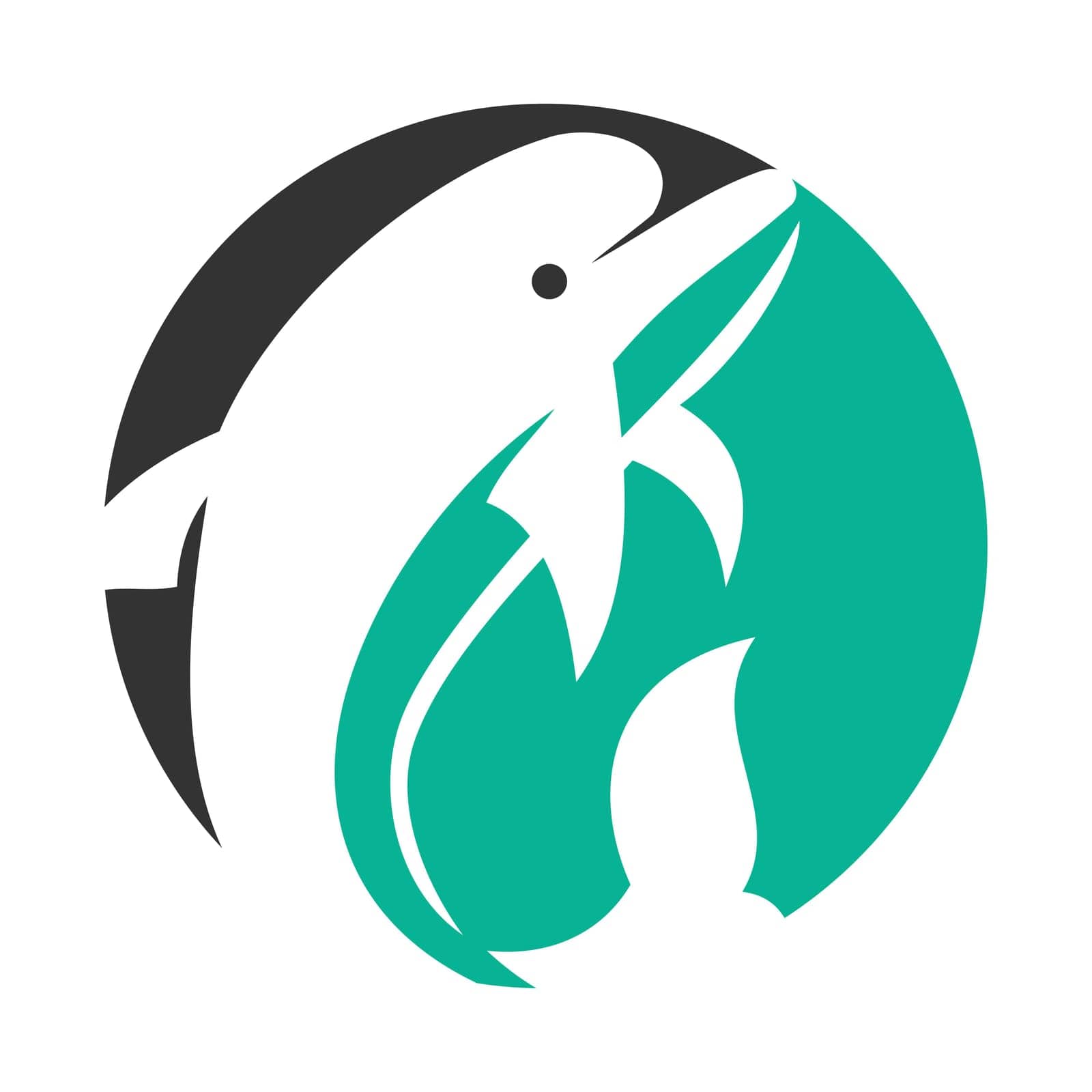 dolphin Icon Illustration Brand Identity by alluranet
