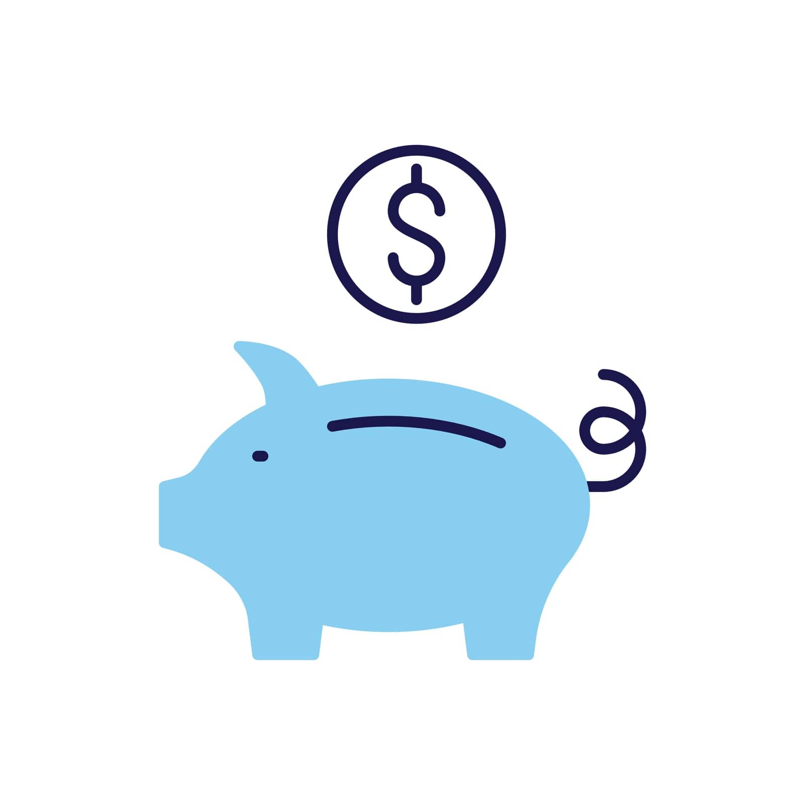 Piggy Bank related vector icon by smoki
