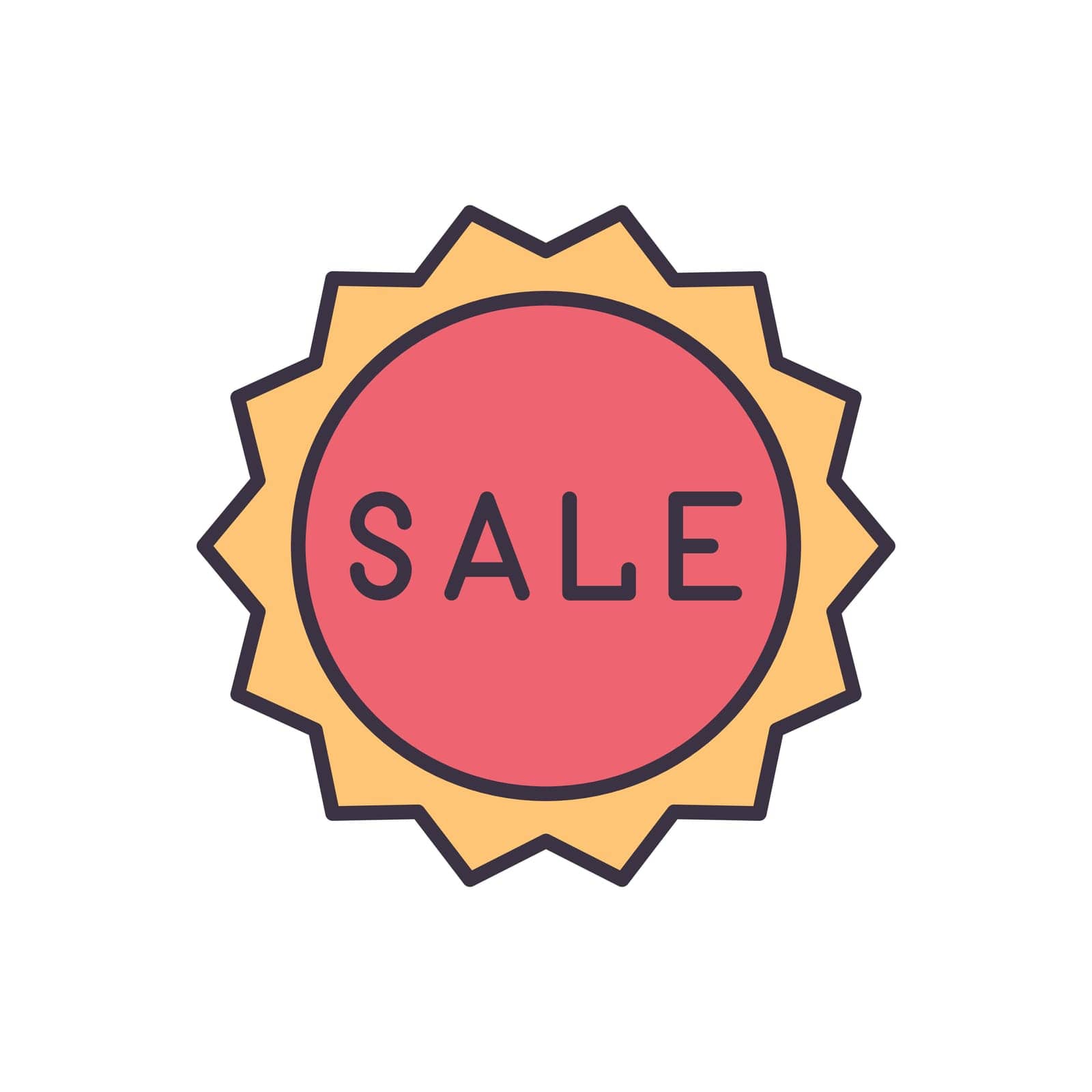 Sale Badge related vector icon. Isolated on white background. Vector illustration