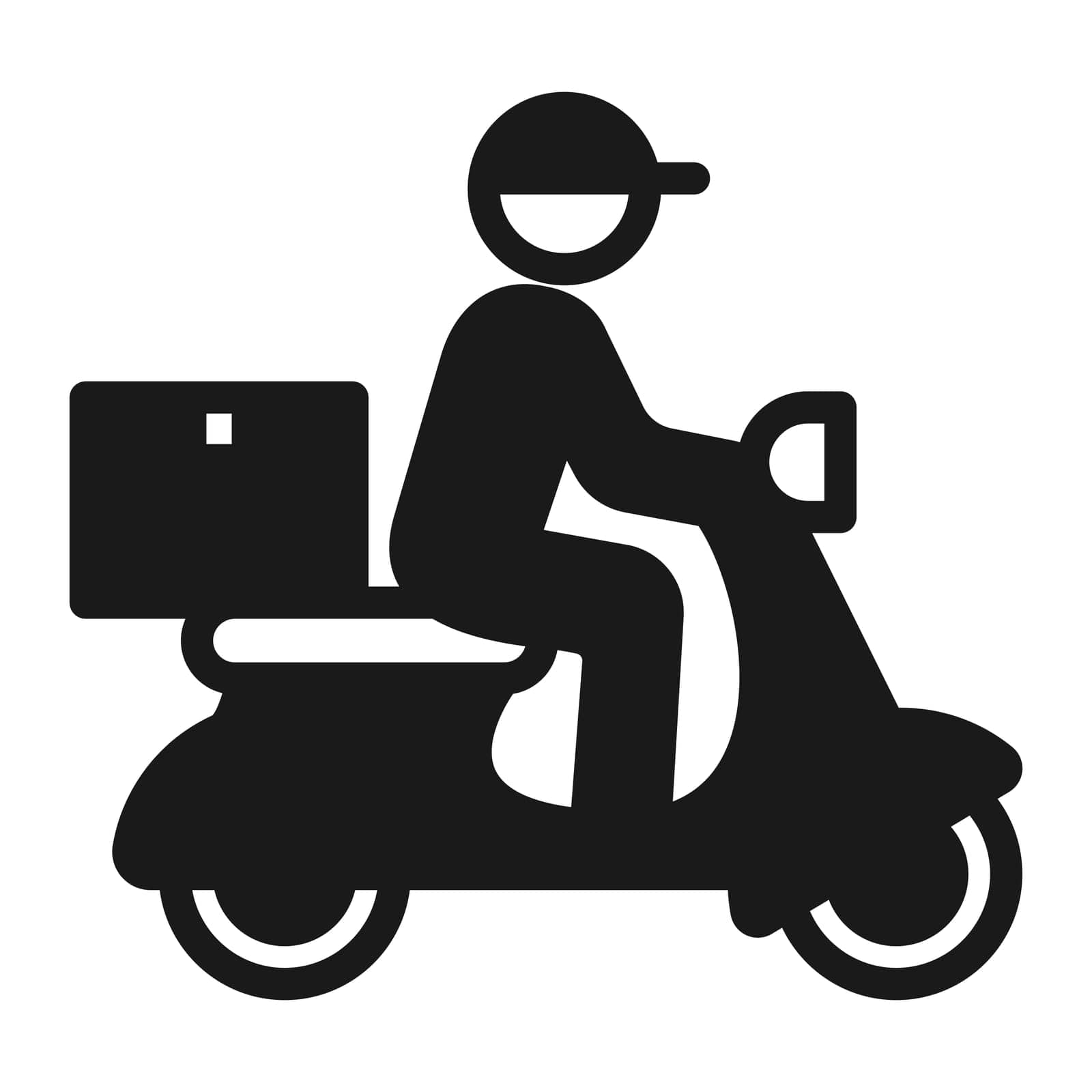 courier glyph icon isolated by govindamadhava108