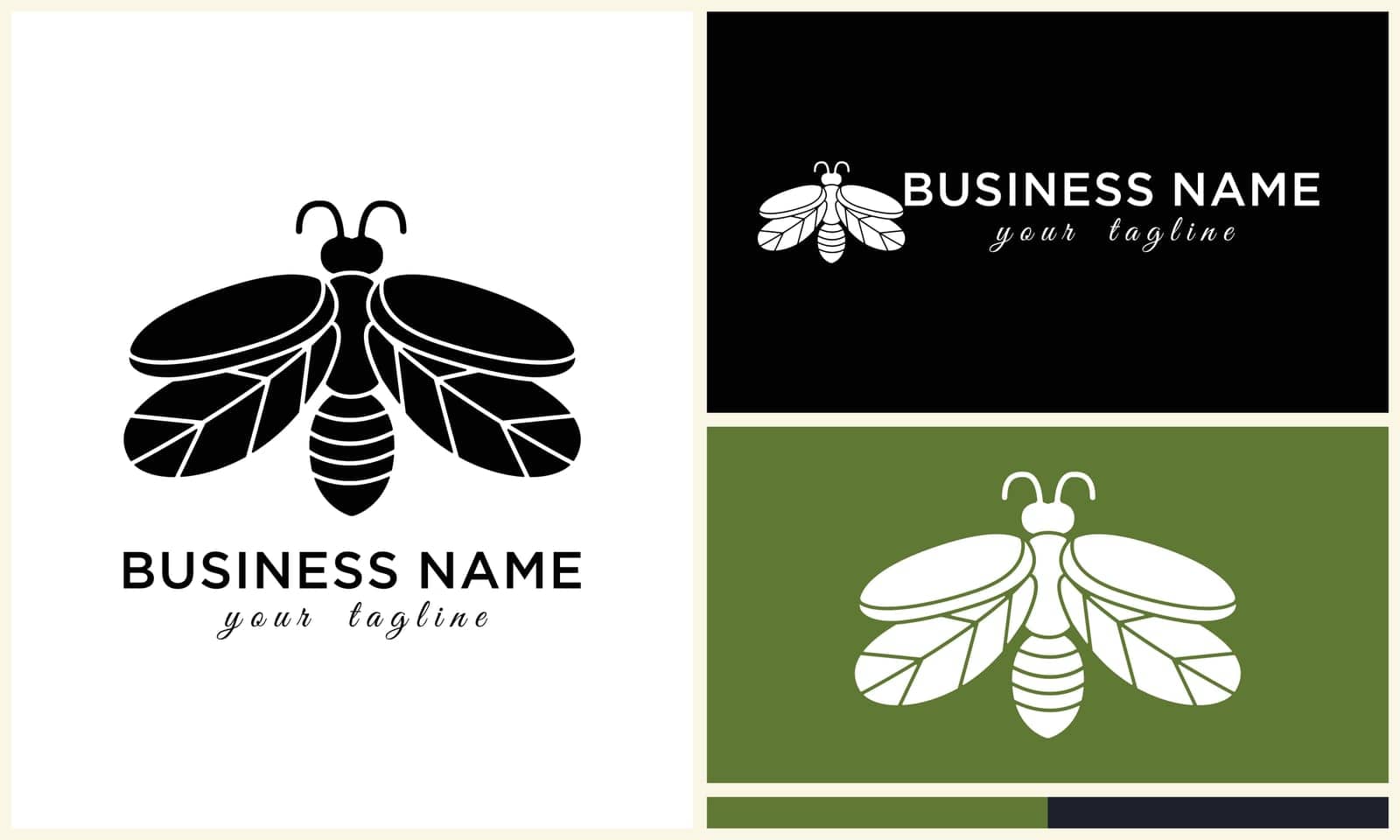 silhouette vector bee logo template by cplcrtn