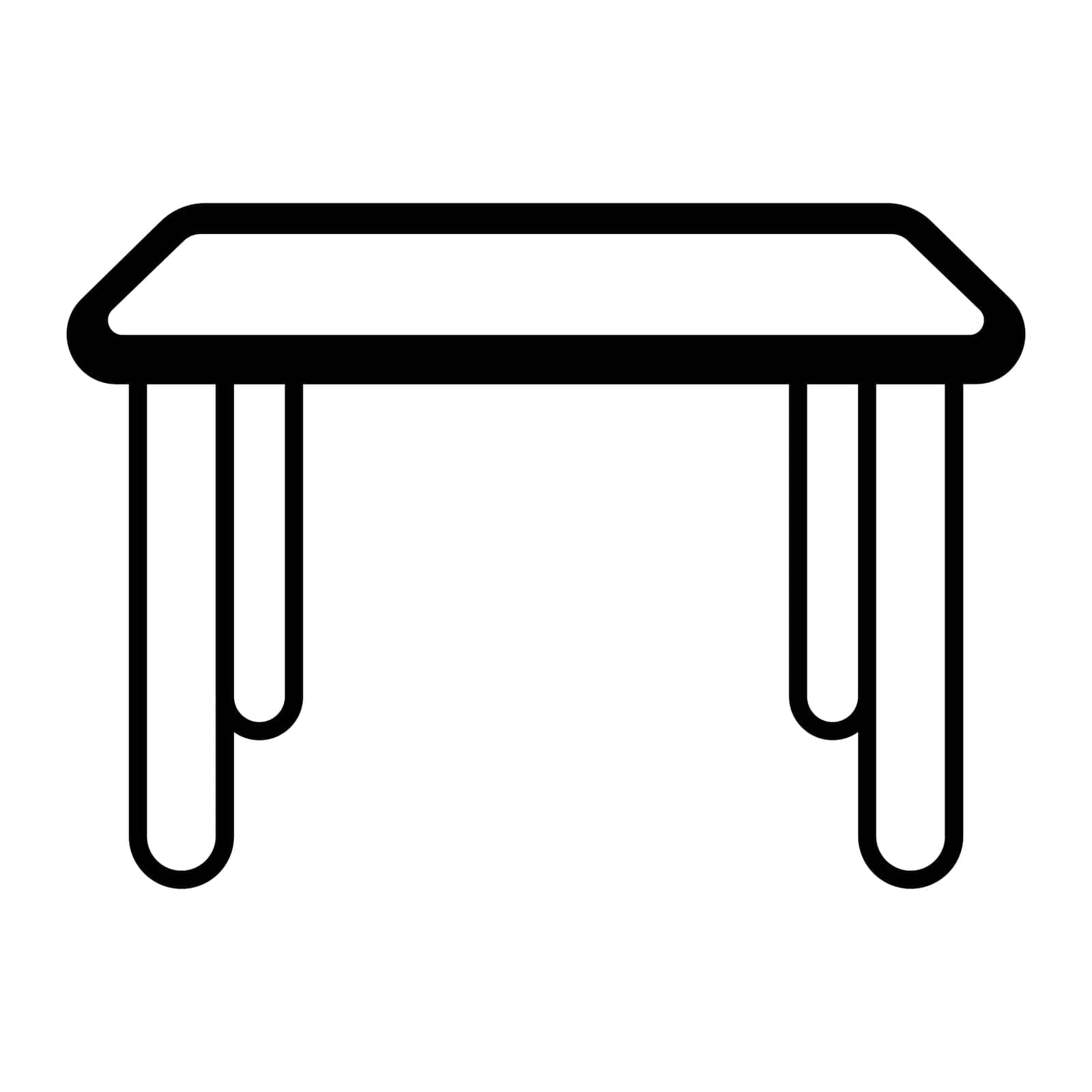 black vector table icon on white background by AdamLapunik