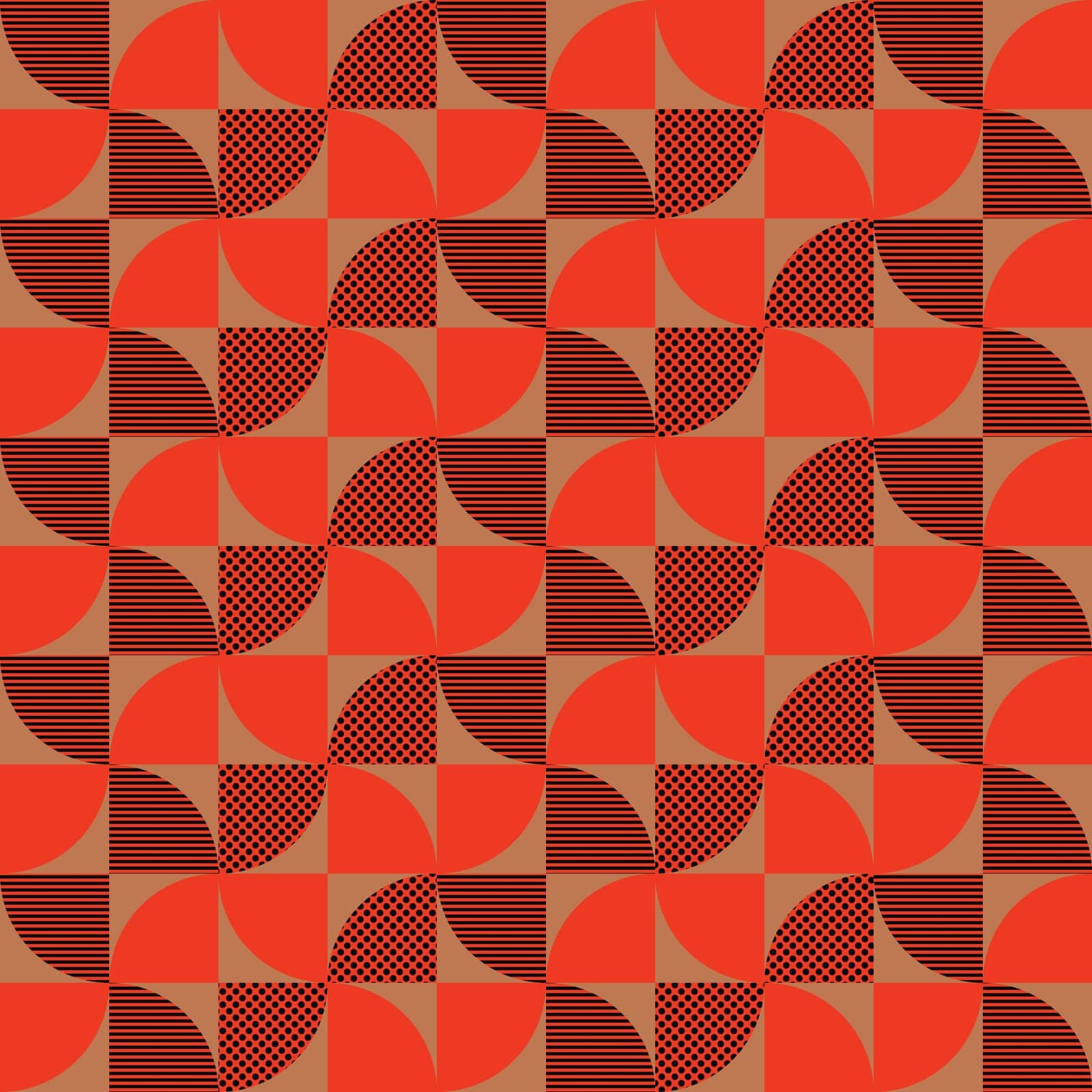 Colorful geometric stripes dots seamless pattern by Deepika_Praveen