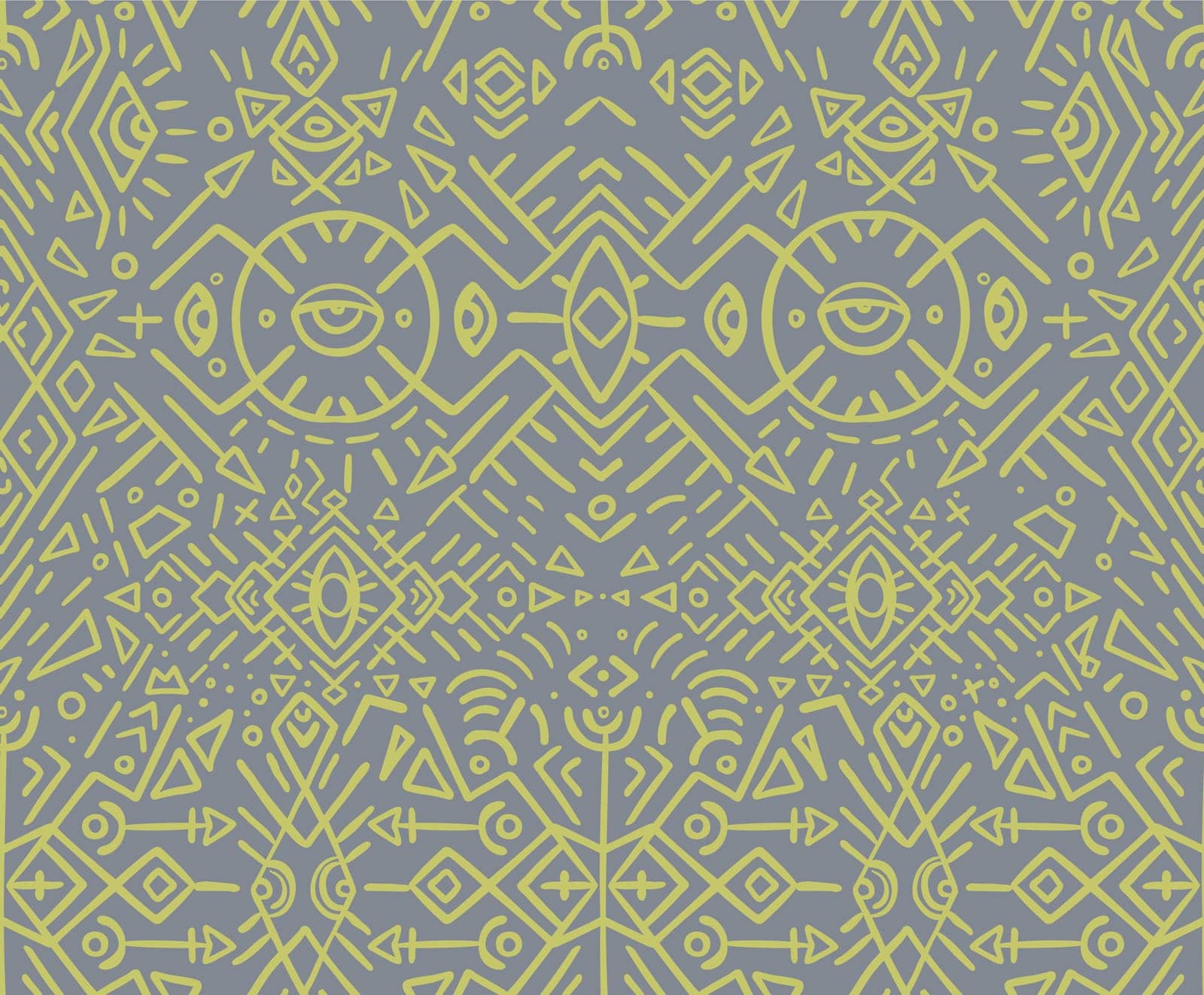 Vector tribal seamless patterns inspired by Indigenous art. Geometric angles and freehand elements create intricate designs. by varka