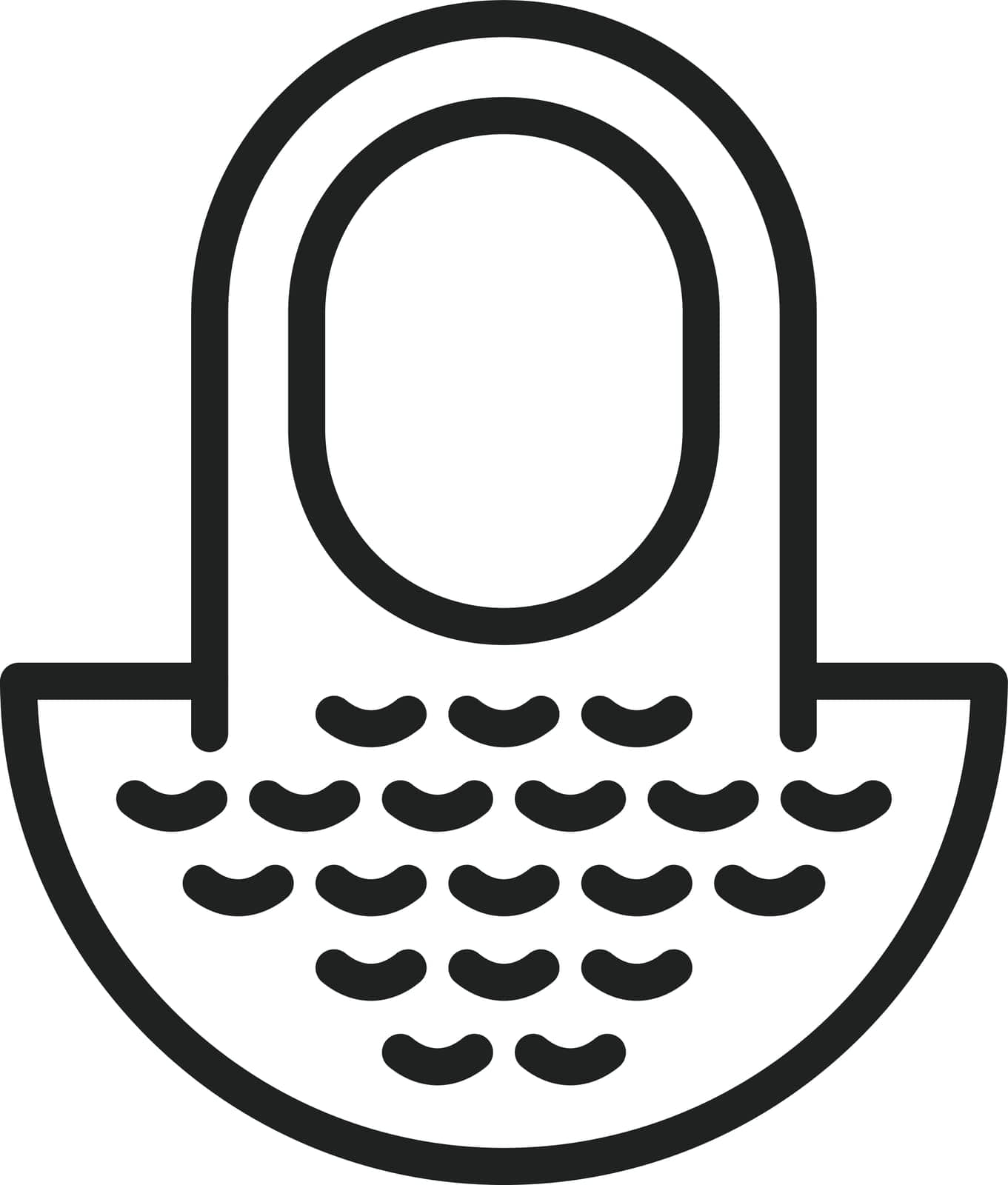 Chainmail icon vector image. Suitable for mobile application web application and print media.