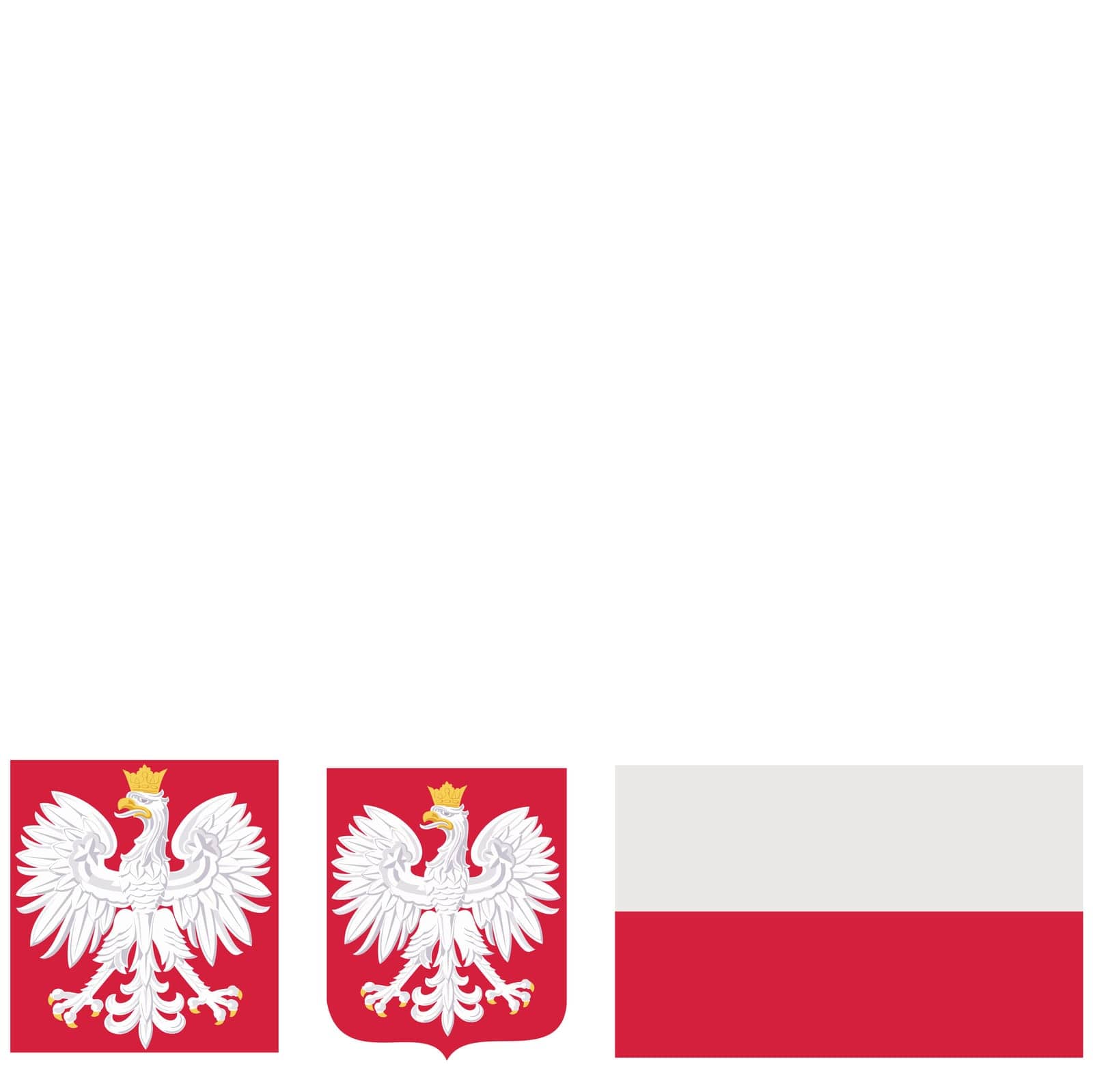 The Polish flag and the national emblem are officially approved and honored throughout the world. by fotodrobik