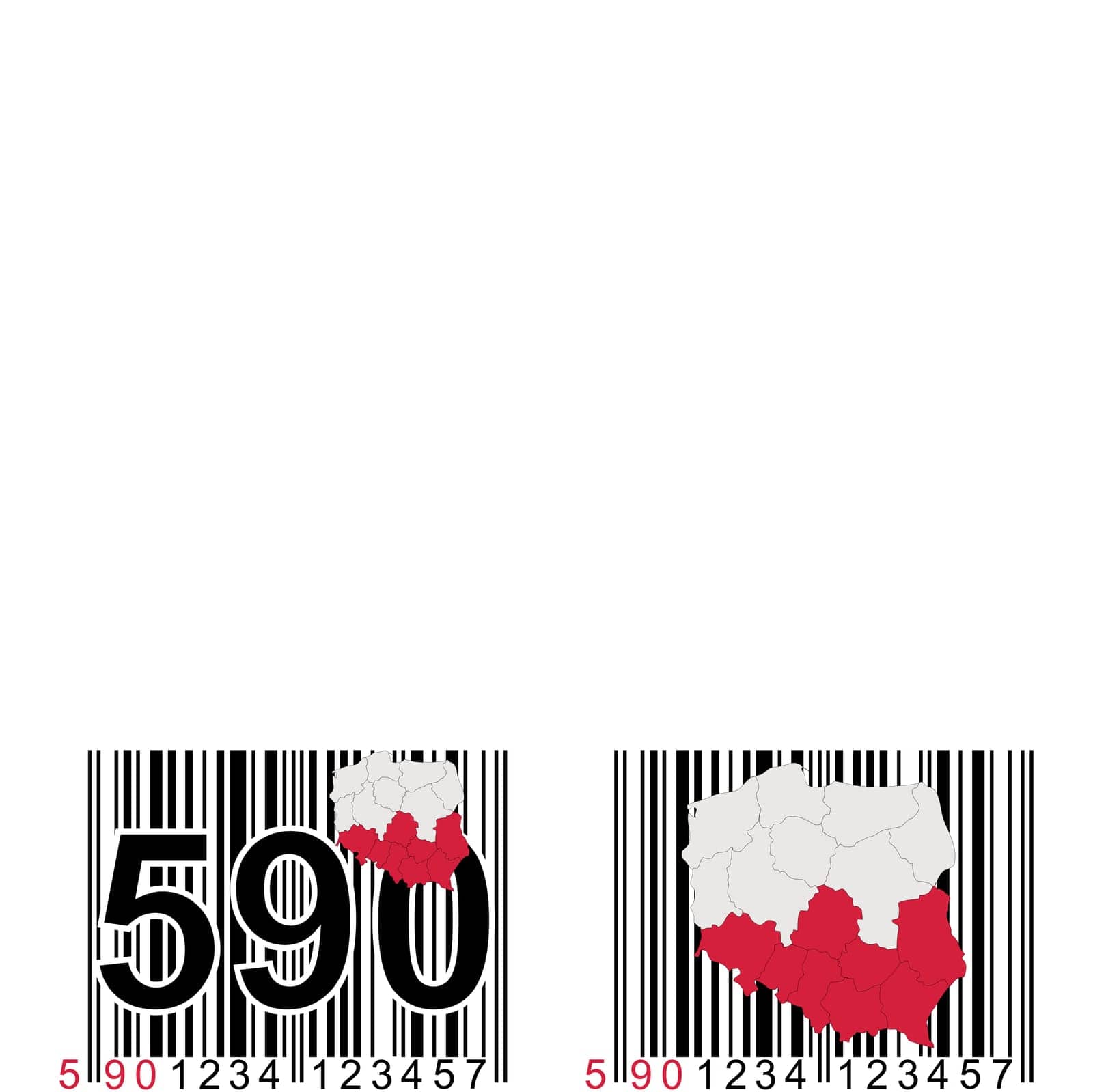 The bar code starting with 590 is a mark already produced in Poland - promote the purchase of Polish goods. by fotodrobik
