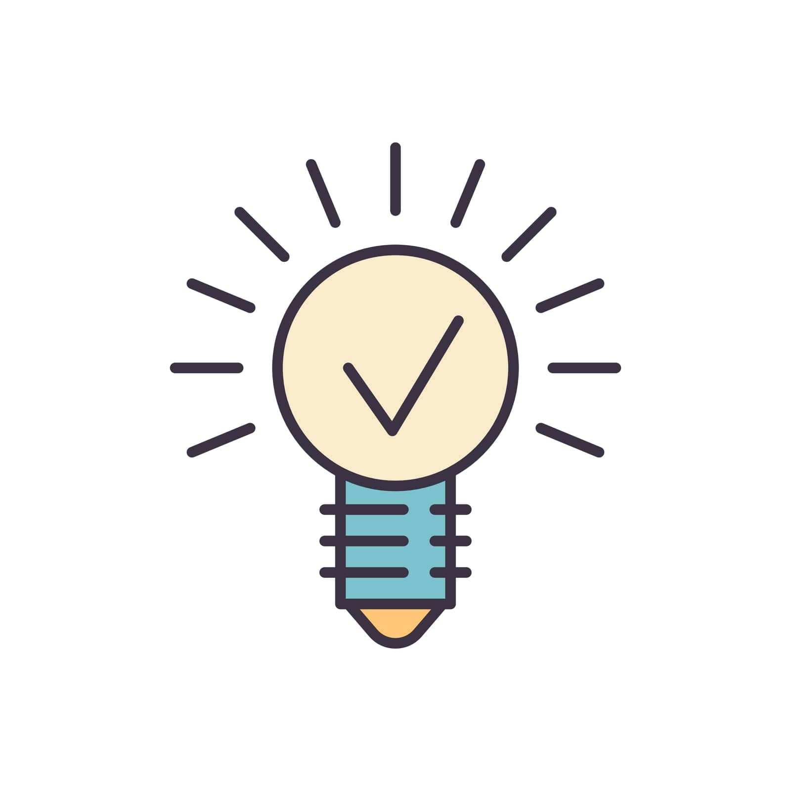 Bulb Flat related vector icon by smoki