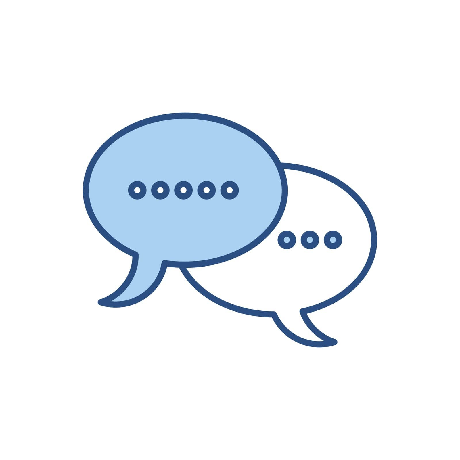 Speech Bubble Flat related vector icon by smoki