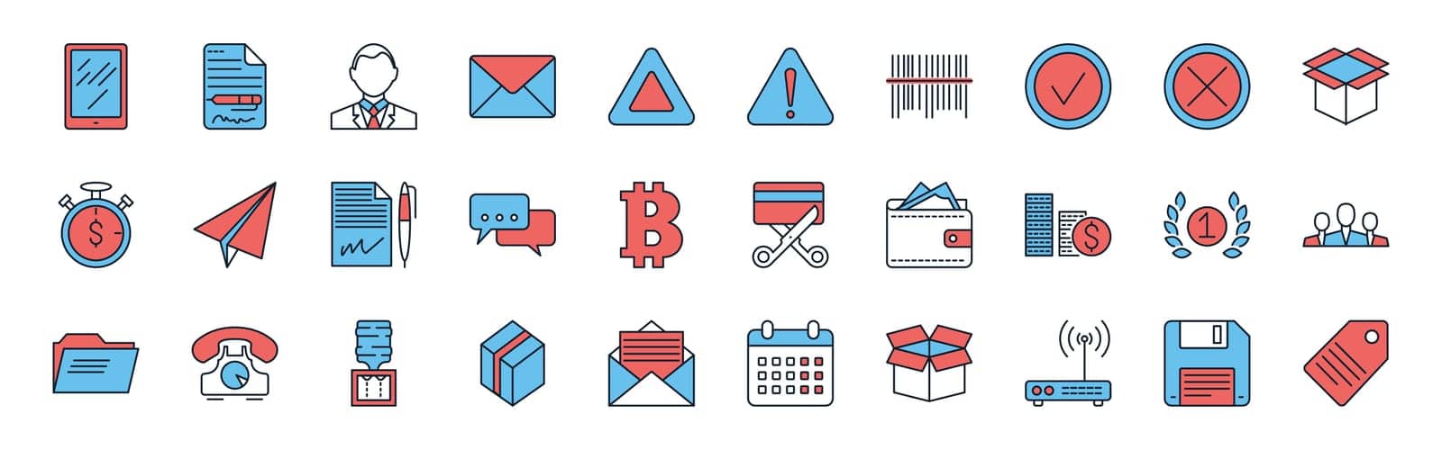 Set vector business, banking and finance icons by smoki