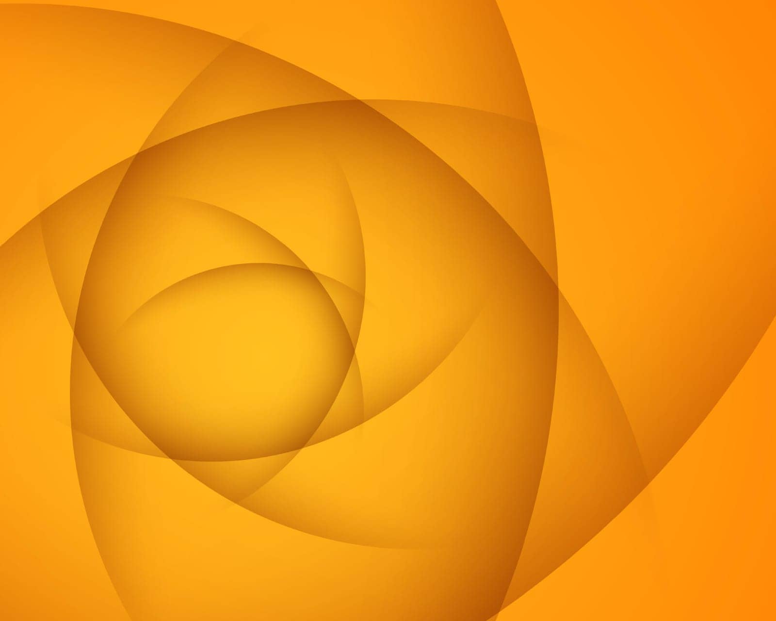 A gradient of warm orange hues forms an abstract backdrop with multiple transparent circles overlapping, creating a dynamic and soothing visual effect.