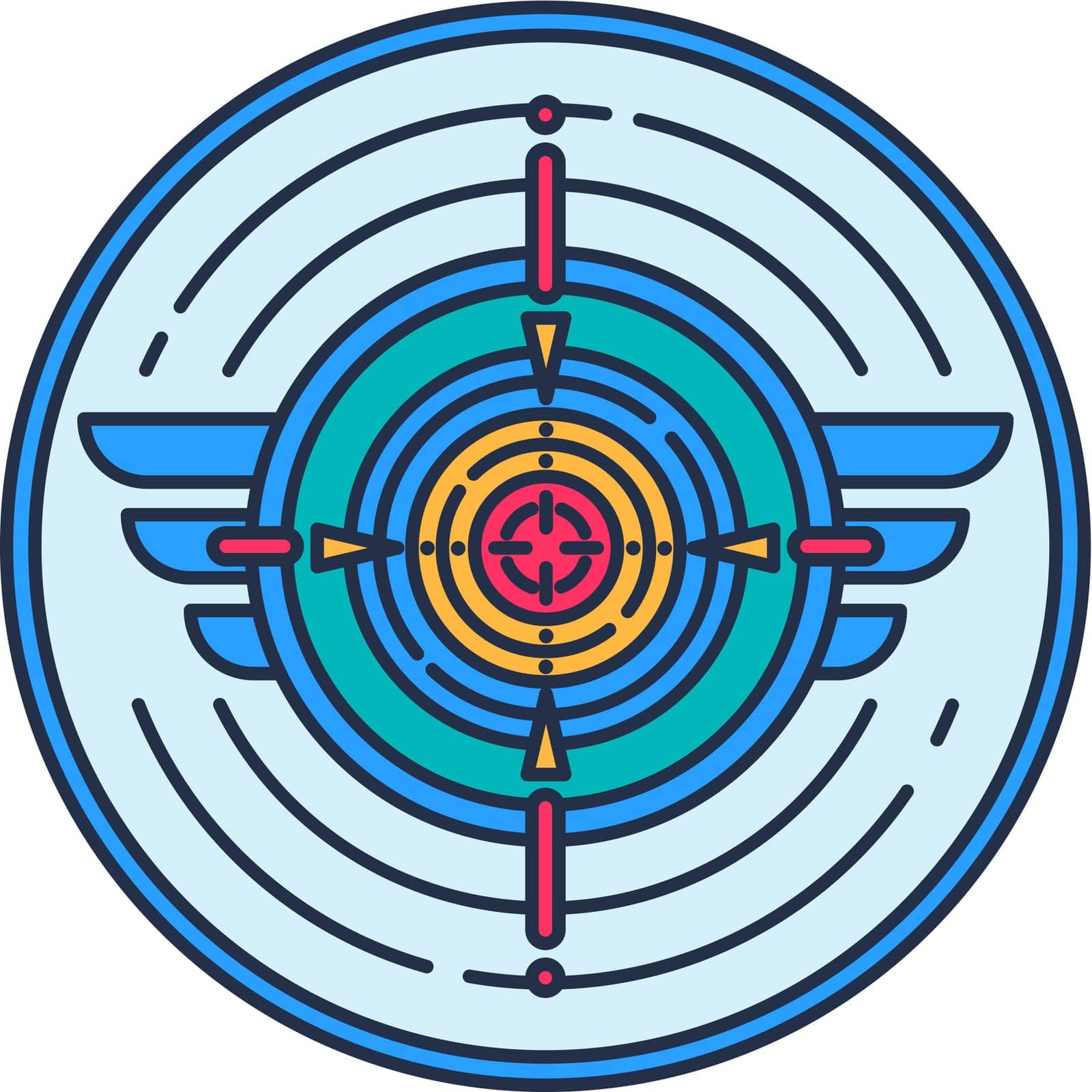 Sport Badge Round Concentric Target For Shooting by barsrsind