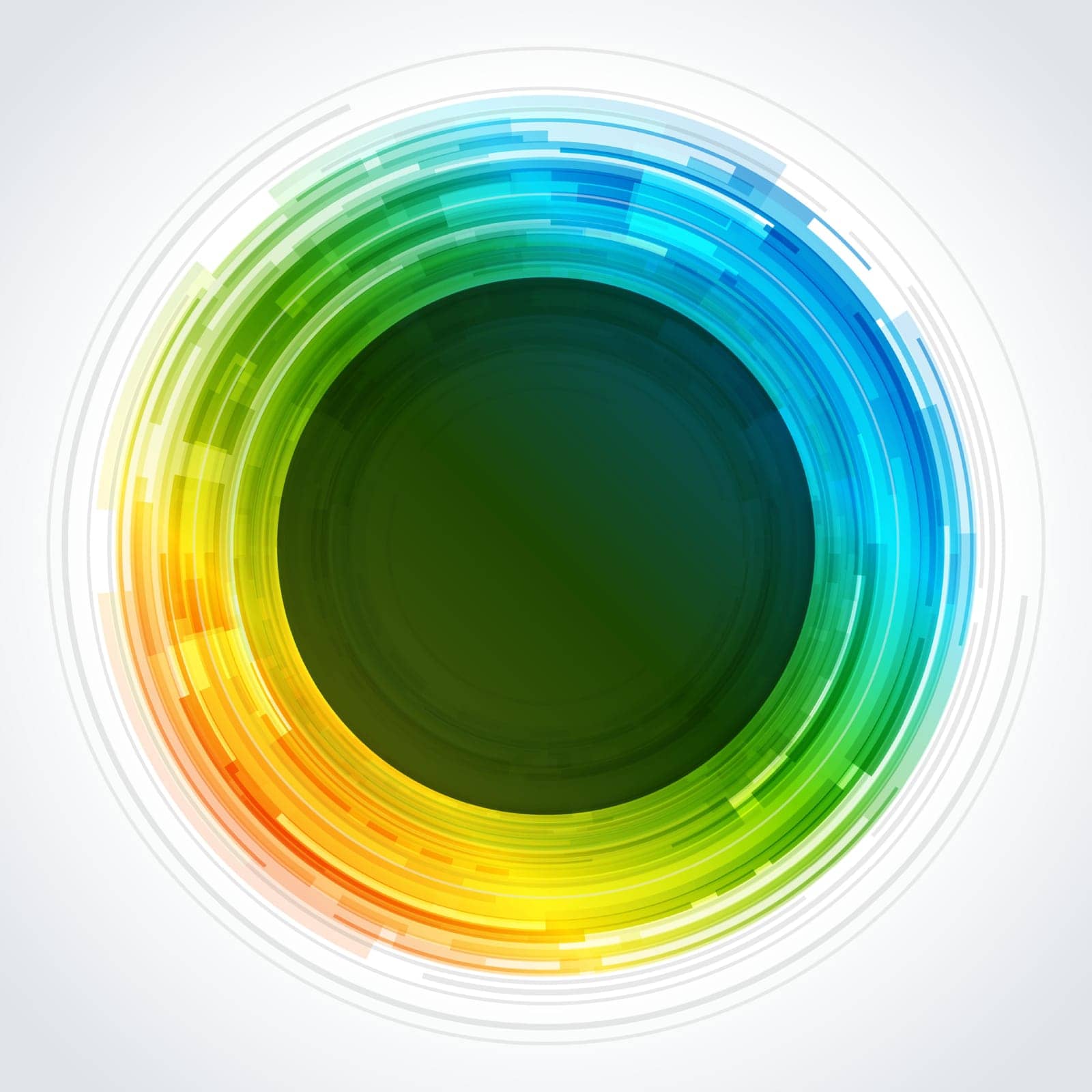 Vibrant Colorful Circle on White Background by ProVectors