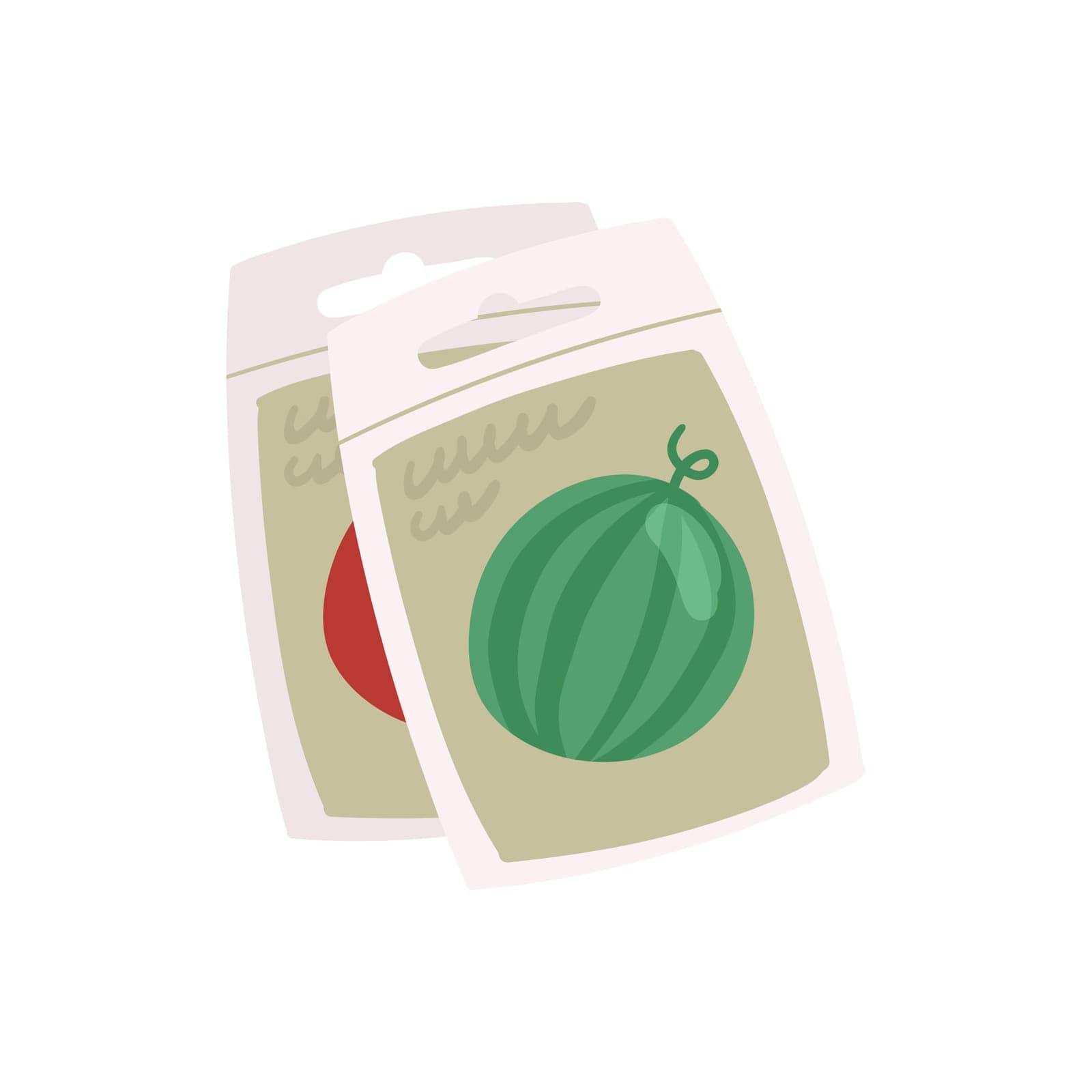 Farming seeds packs. Farming products, growing fruits and vegetables flat vector illustration