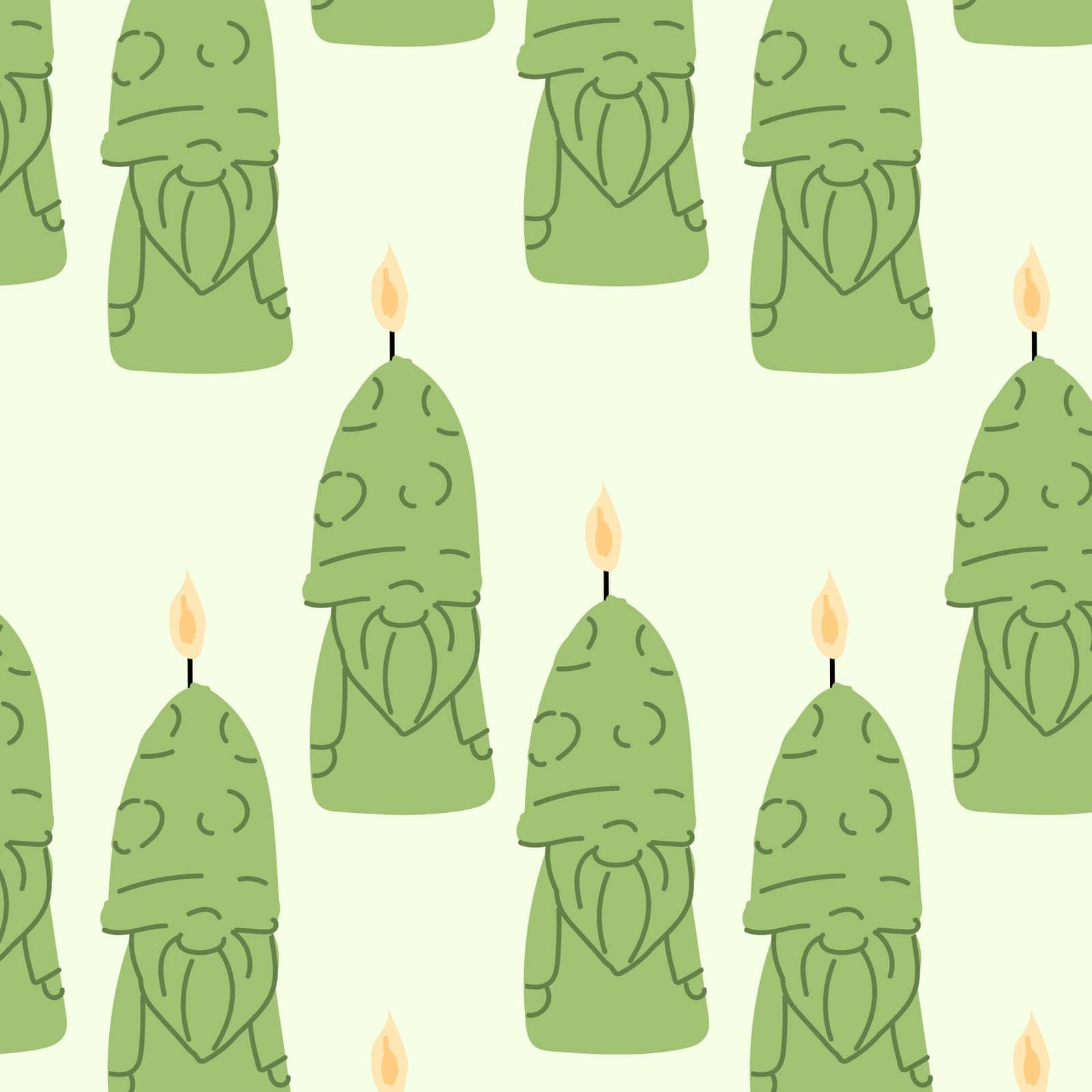 Aromatherapy Seamless Pattern with Vector Candles by Bissekeyeva