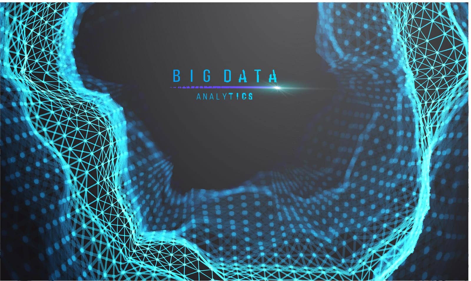 Big data and data science. Futuristic technology data.