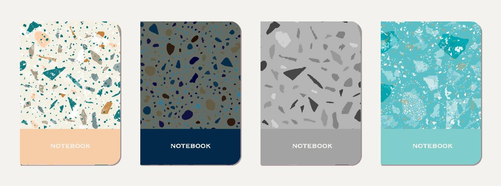 Notepad cover design. Terrazzo abstract by beginagain