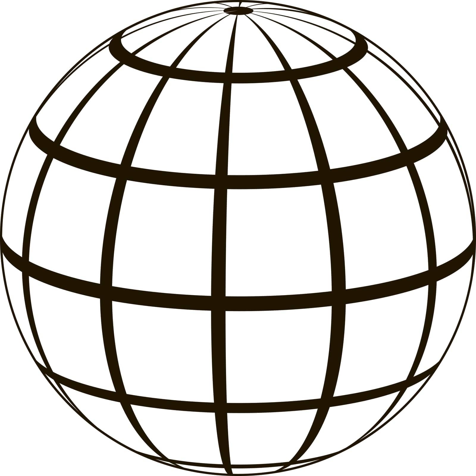 Graticule globe Meridian parallel field lines  surface template graticule