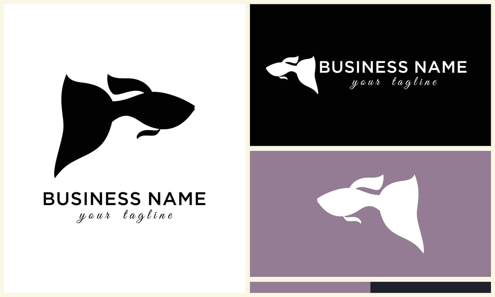 silhouette vector fish logo template by cplcrtn