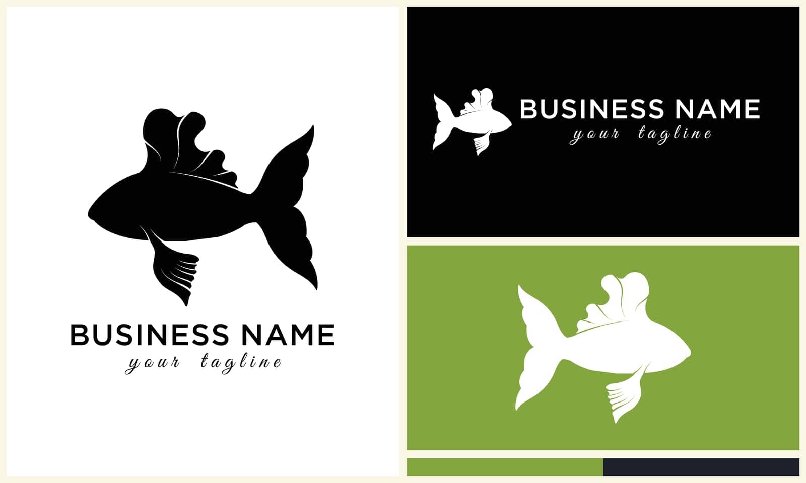 silhouette vector fish logo template by cplcrtn
