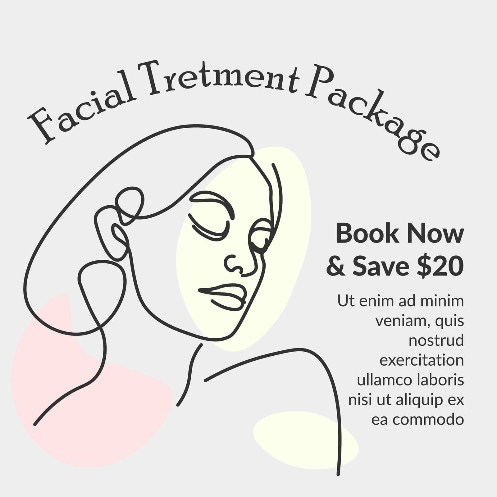 Facial treatment package, beauty care banners by Sonulkaster