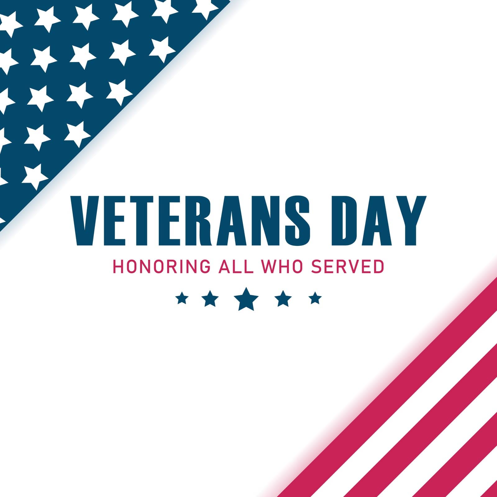 Creative vector illustration of Veterans Day. Honoring all who served.