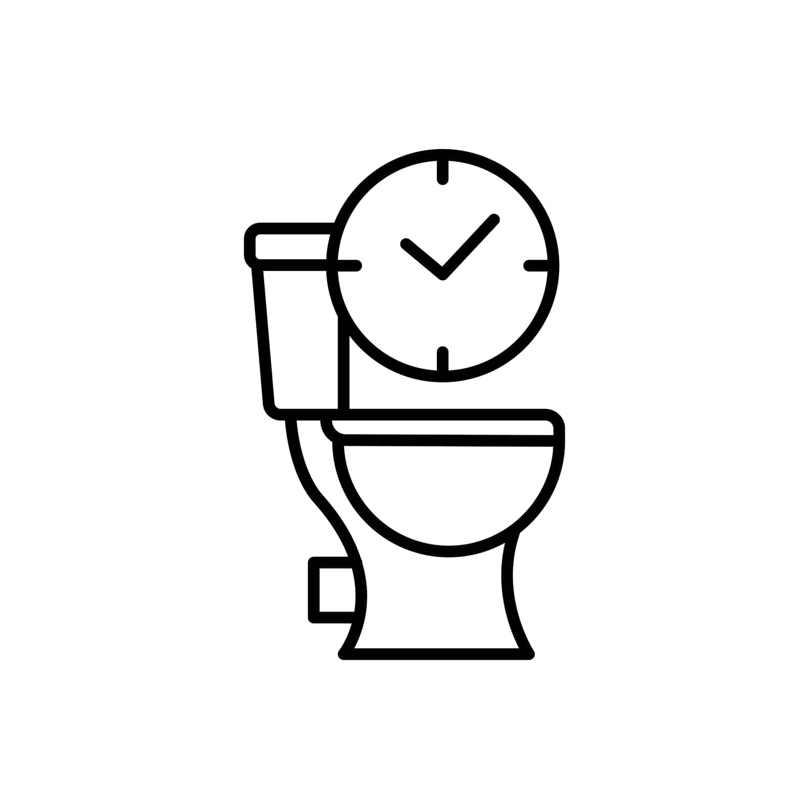 Frequent urination concept editable stroke outline icon isolated on white background flat vector illustration. Pixel perfect. 64 x 64. by Olgaufu
