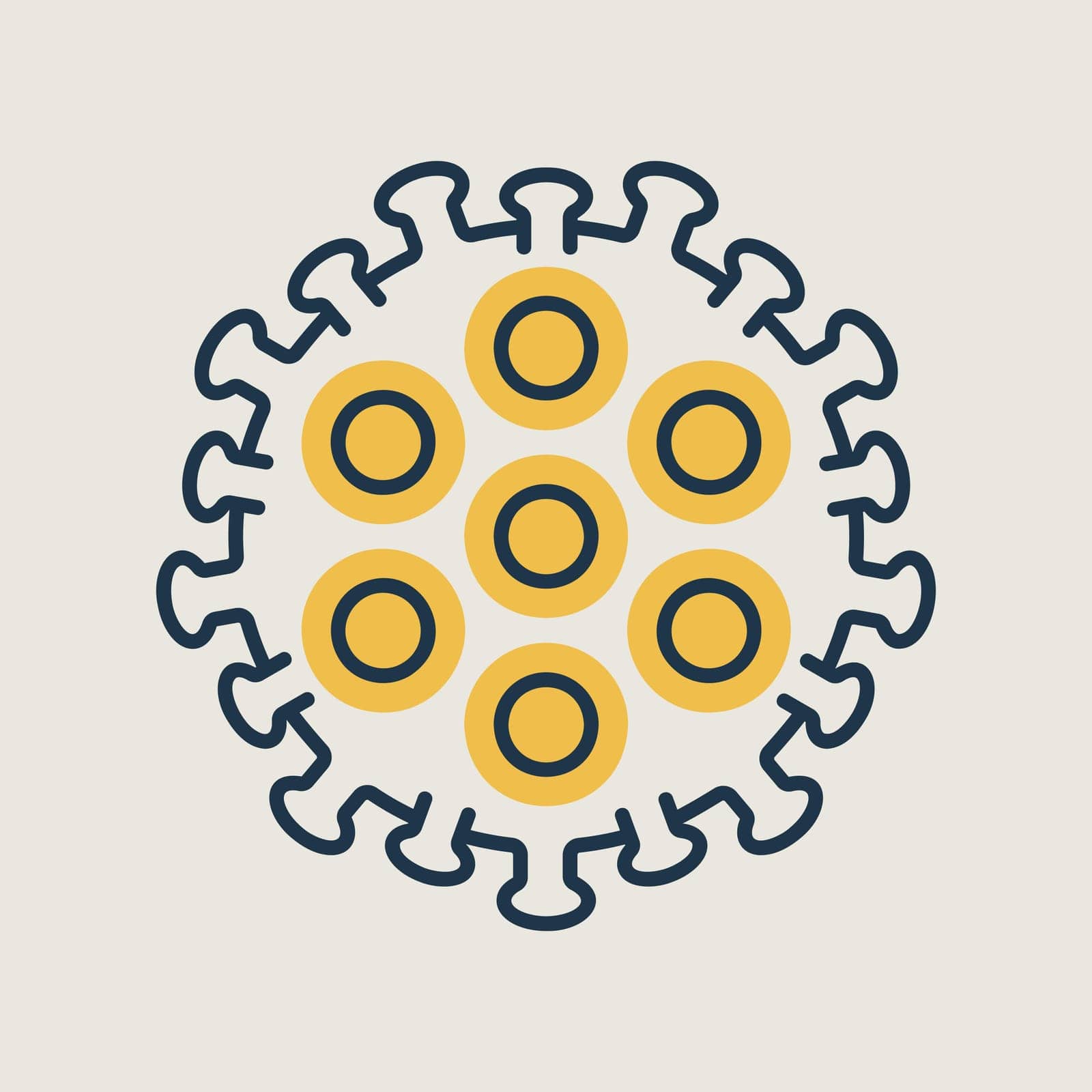 Coronavirus Bacteria 2019-nCoV vector icon. Medicine sign. Graph symbol for medical web site and apps design, logo, app, UI