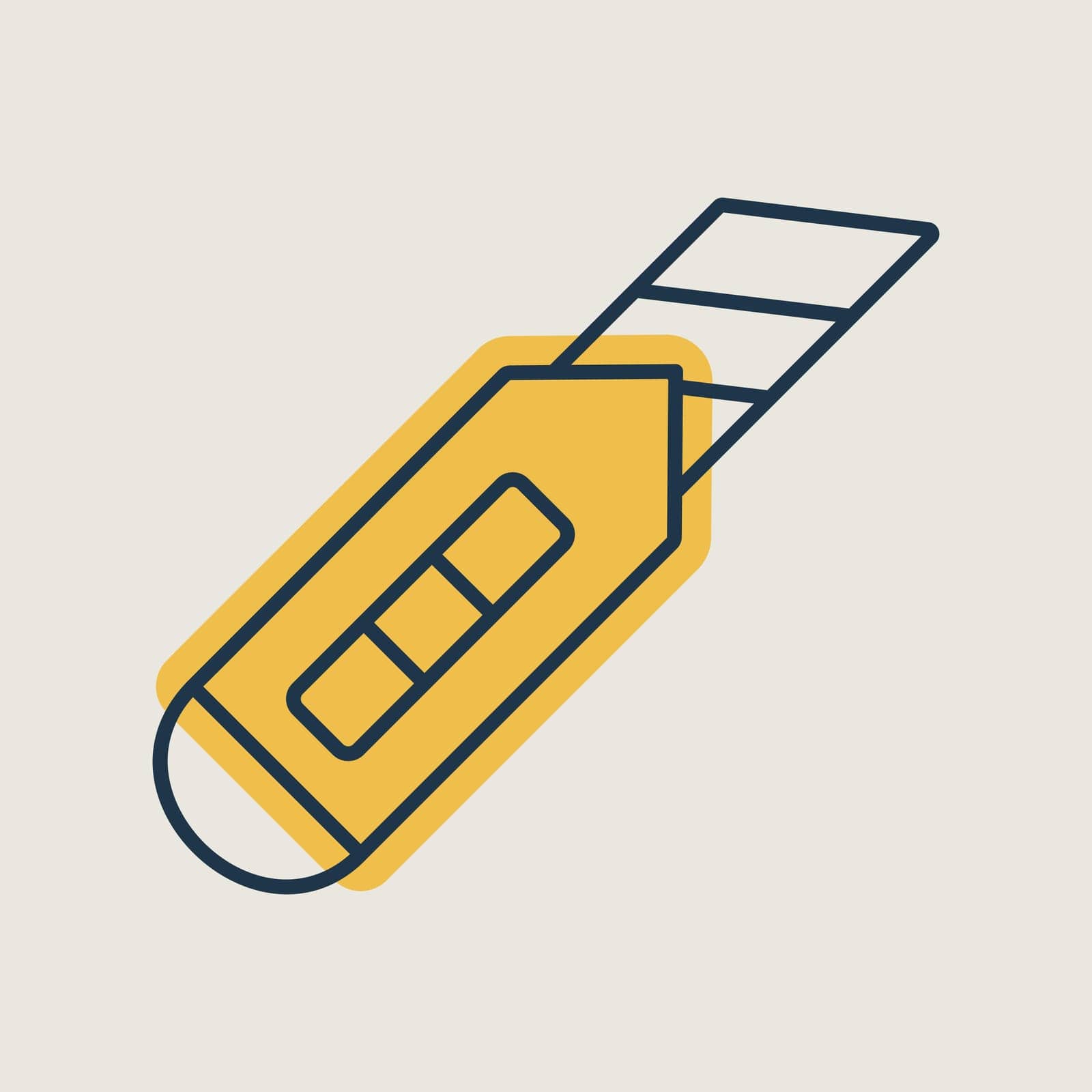 Construction utility knife vector icon. Construction, repair and building. Graph symbol for your web site design, logo, app, UI