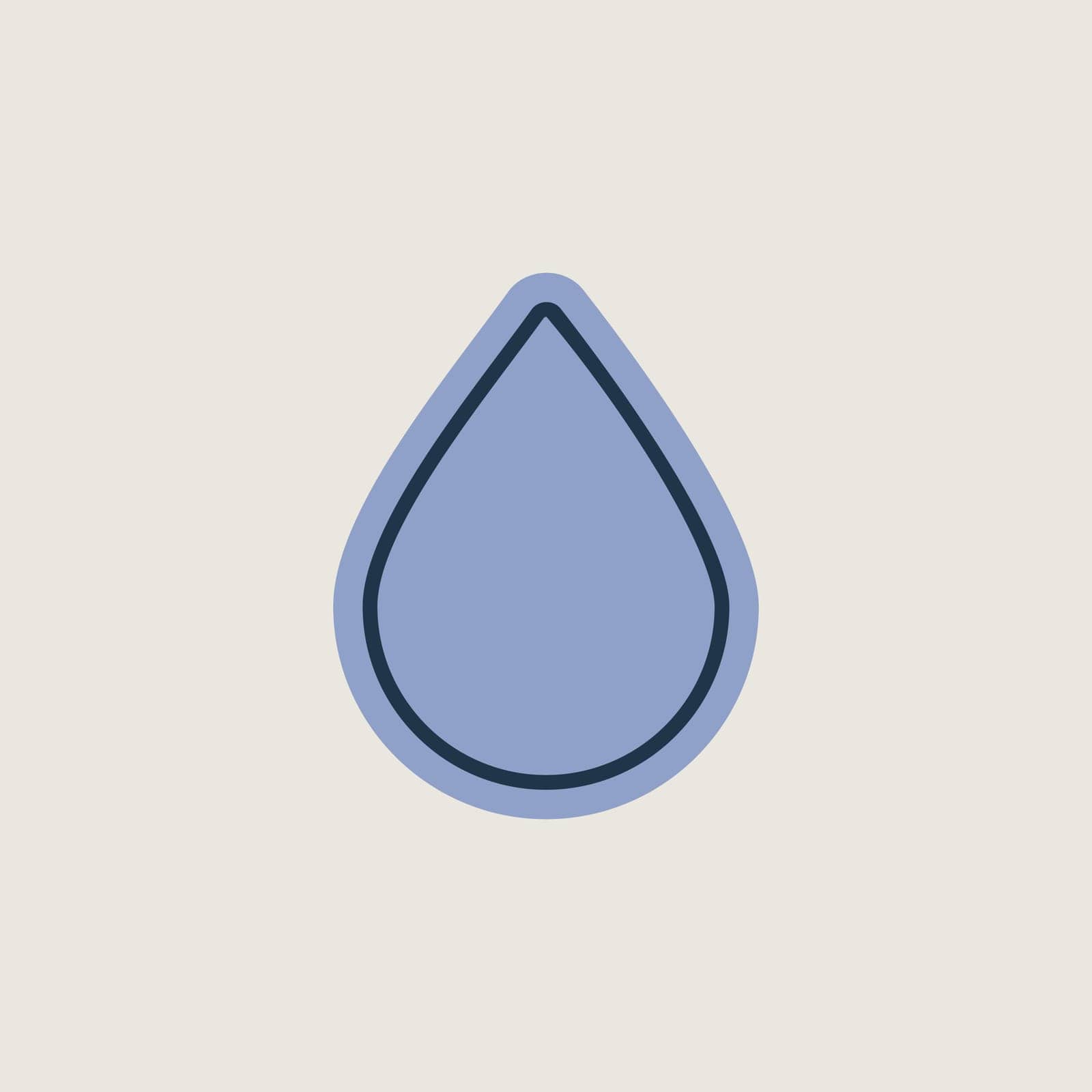 Drop water vector isolated flat icon. Weather sign by nosik