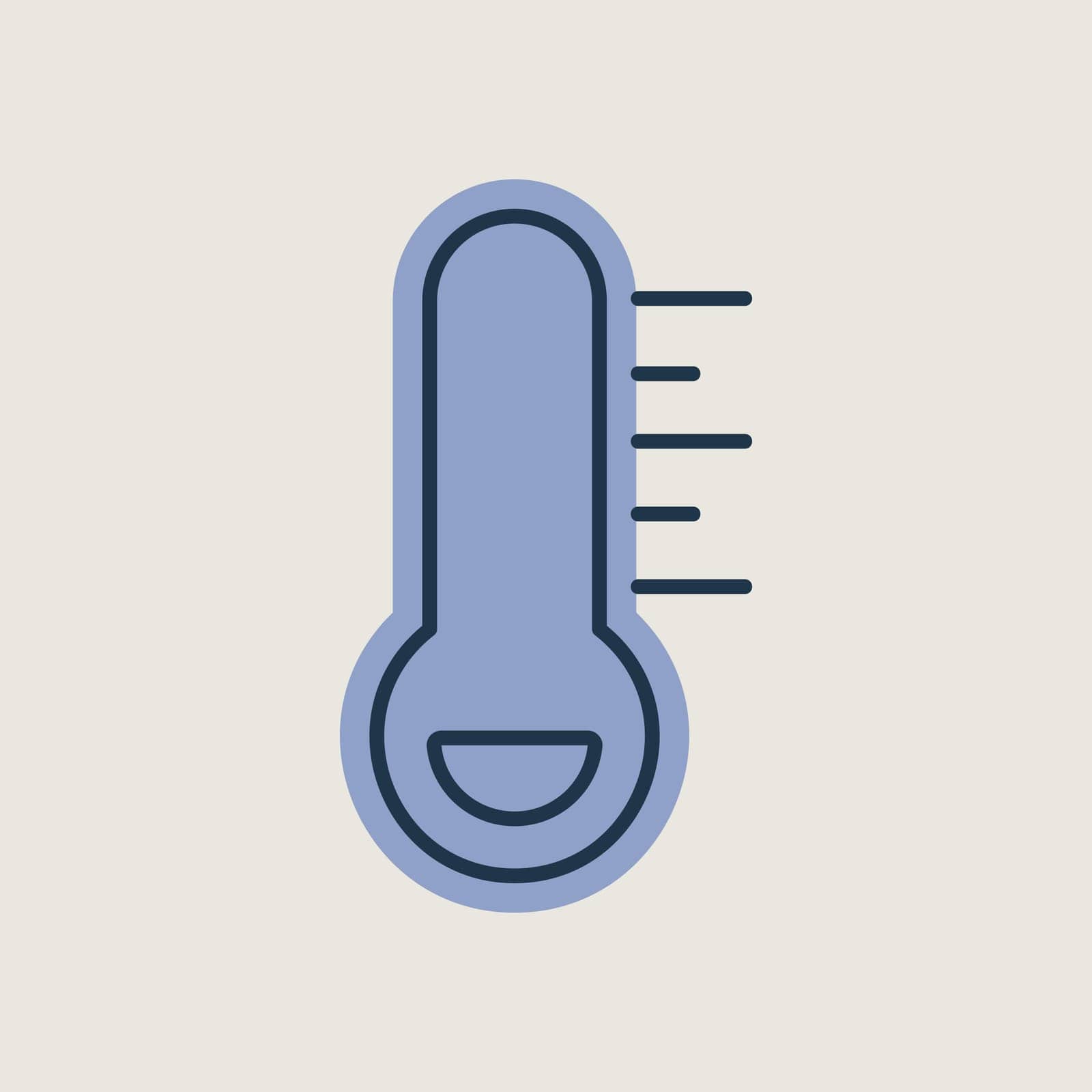 Thermometer frost cold vector icon. Weather sign by nosik