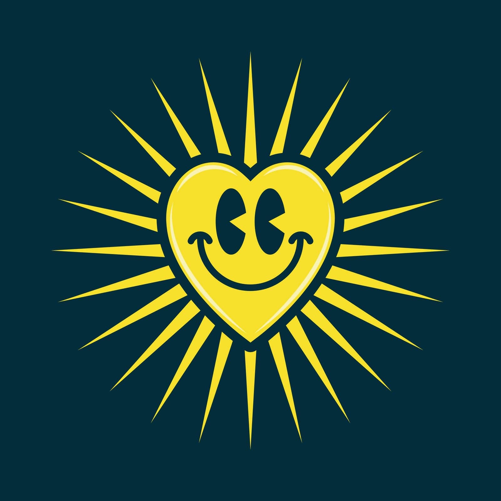 Happiness heart smiling emoji, vector illustration design editable and resizable 
