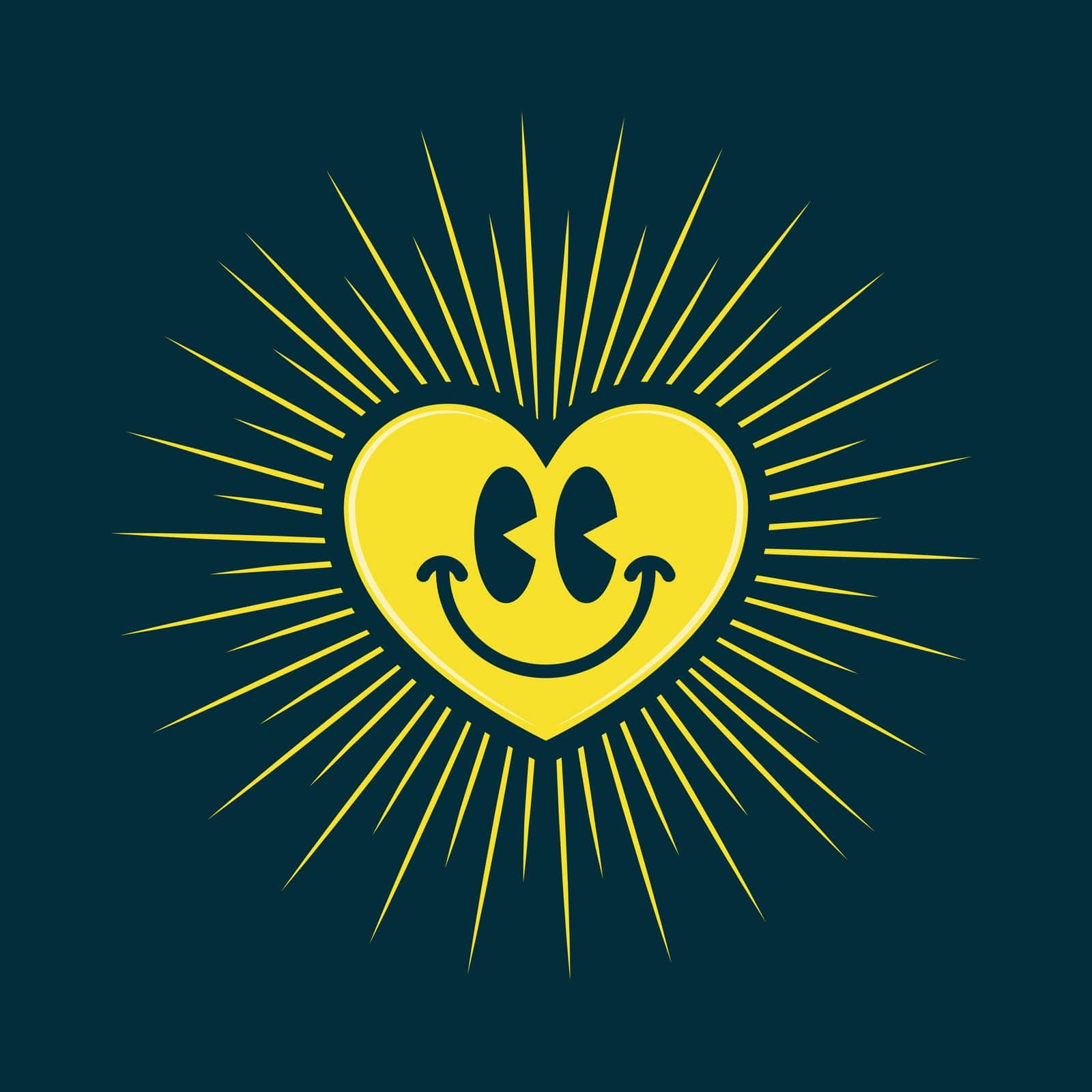 Happiness heart smiling emoji, vector illustration design editable and resizable 
