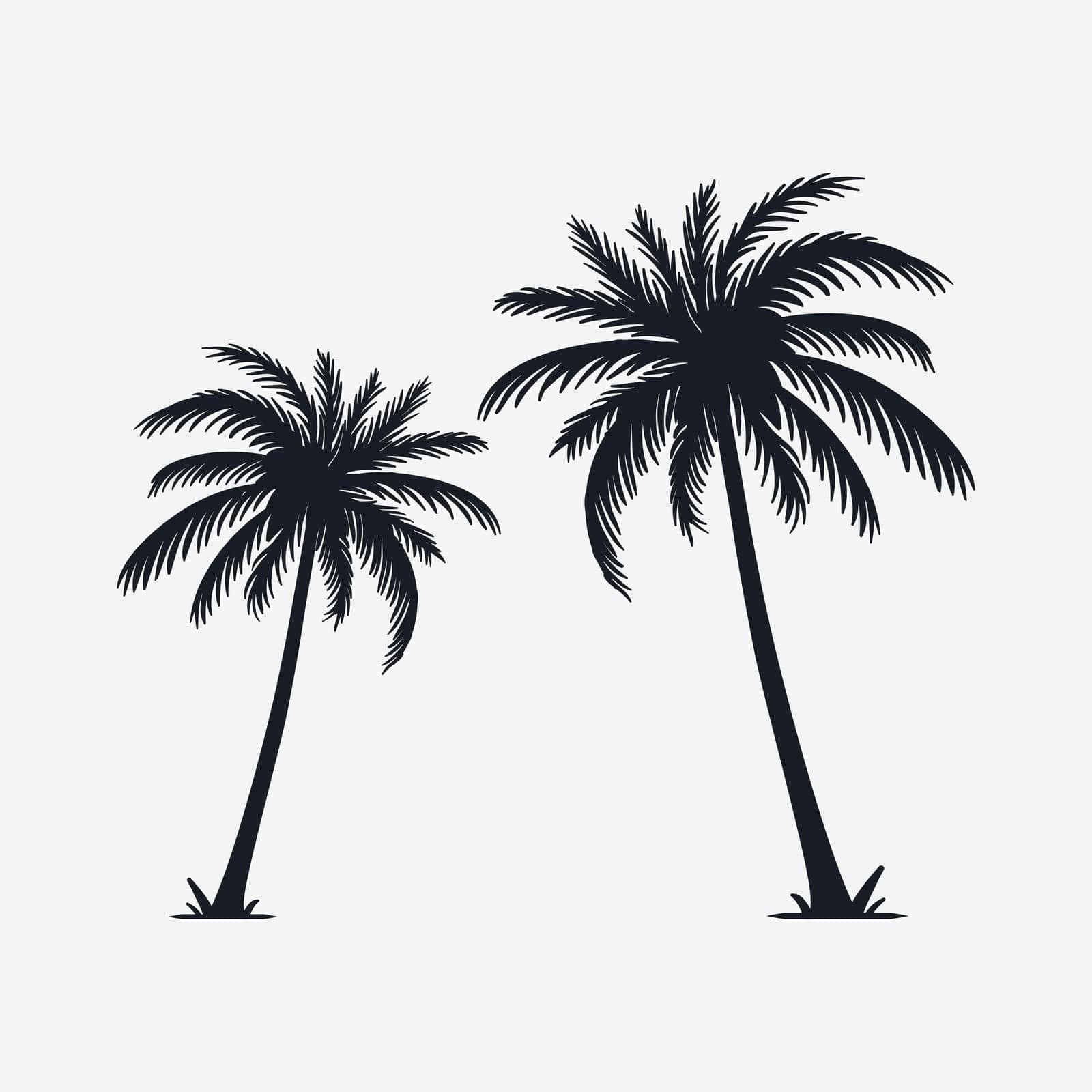 Palm trees silhouette. by Menyoen