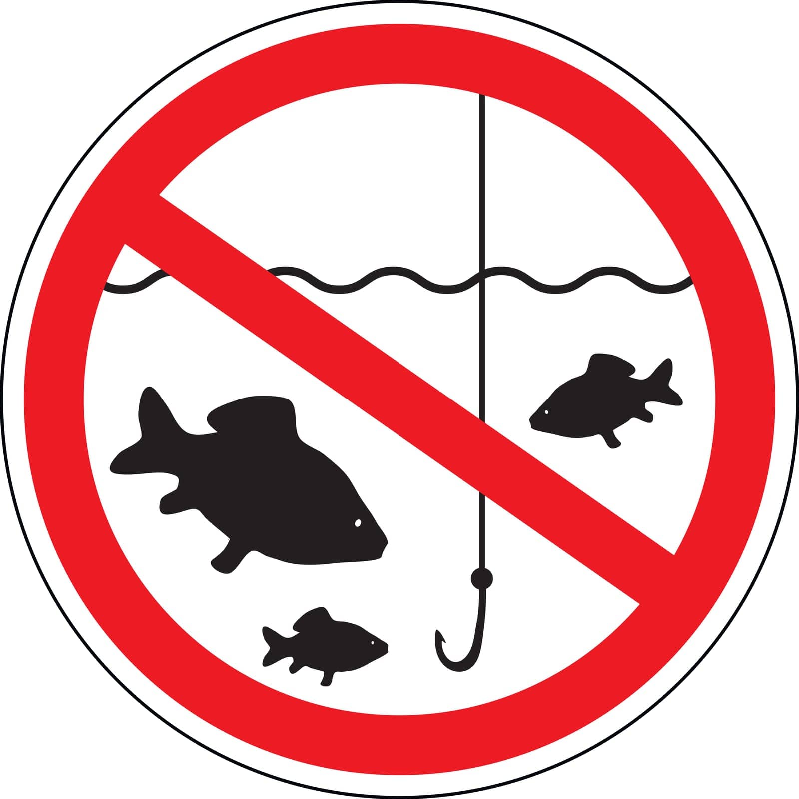 Sign time spawning, fishing prohibited, fish not catch by koksikoks