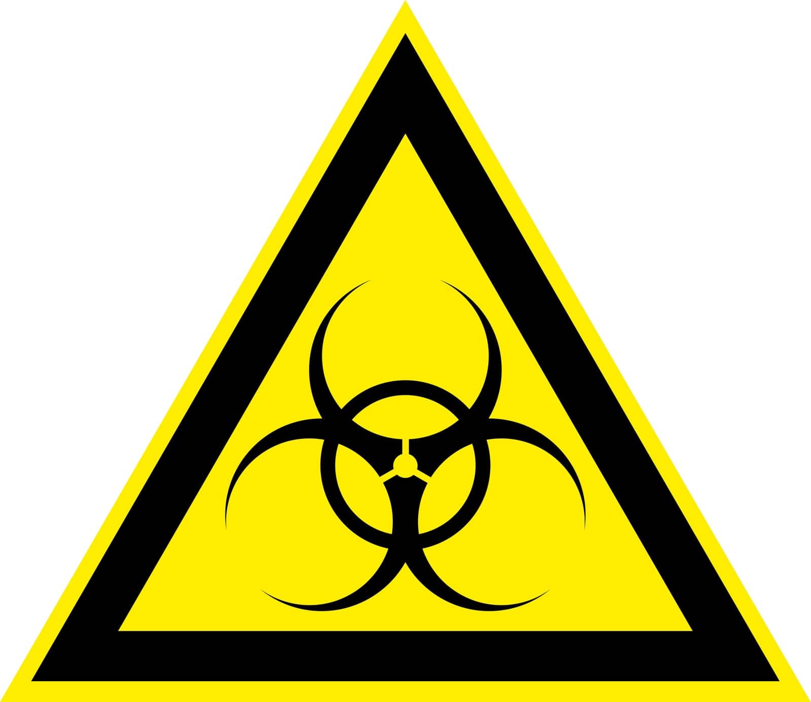 Biohazard Sign biological activity threat alert. Vector illustration by koksikoks