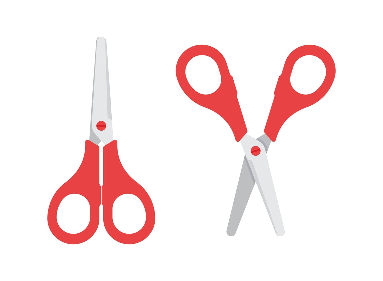 Scissor icon in flat style. Cutting hair equipment vector illustration on isolated background. Hairdressing sign business concept. by LysenkoA