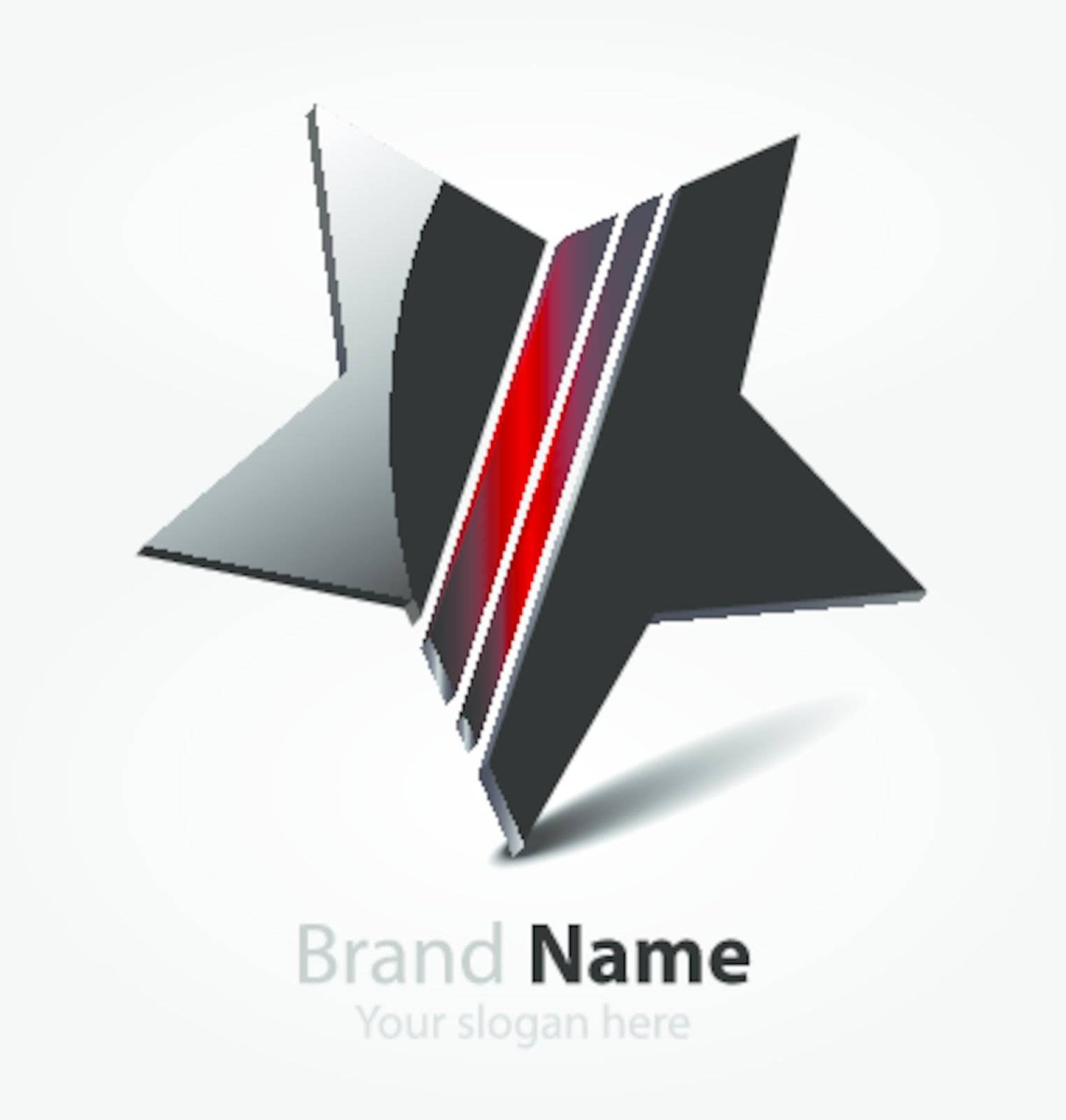 Originally designed vector brand black star logo