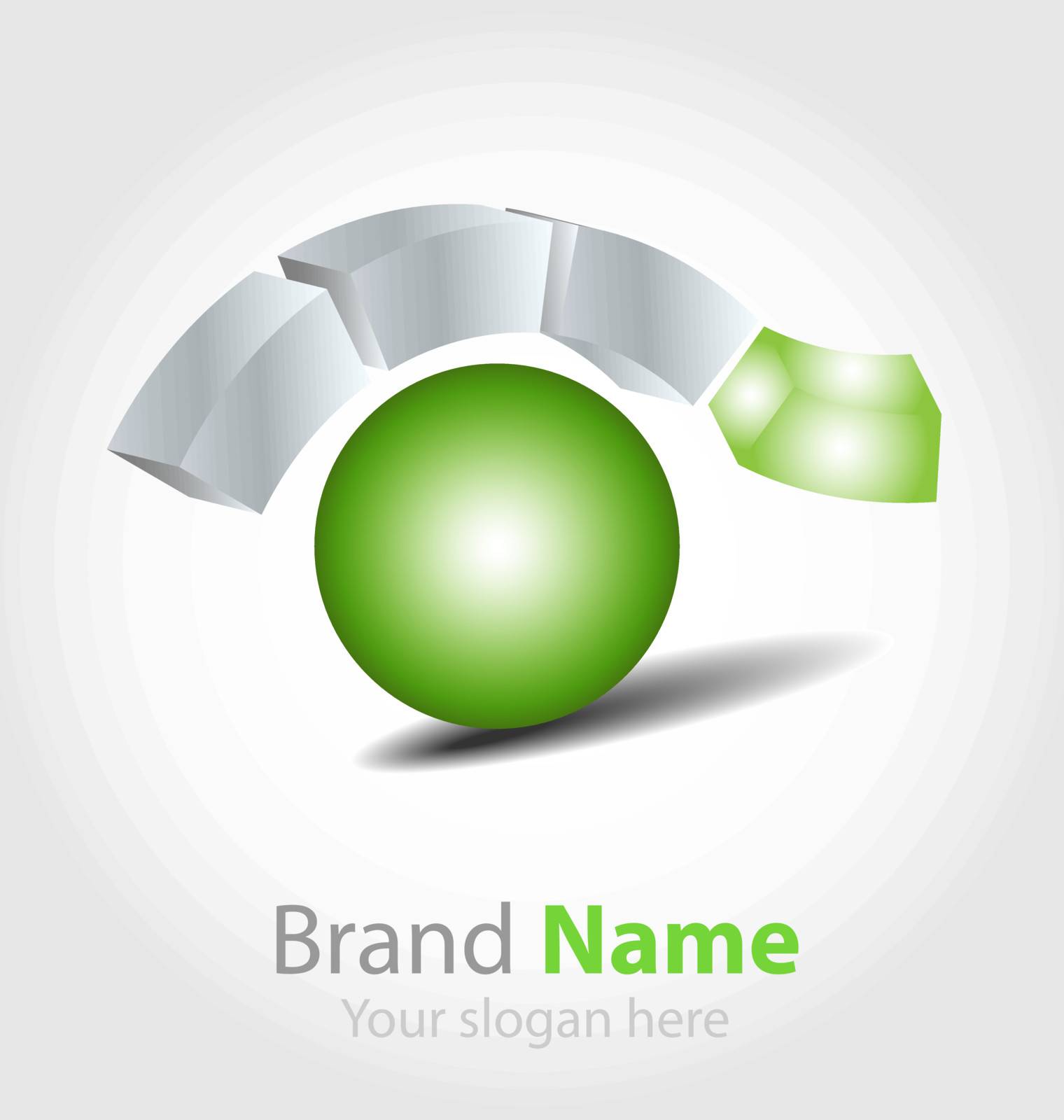 Originally designed vector brand logo in ecology color