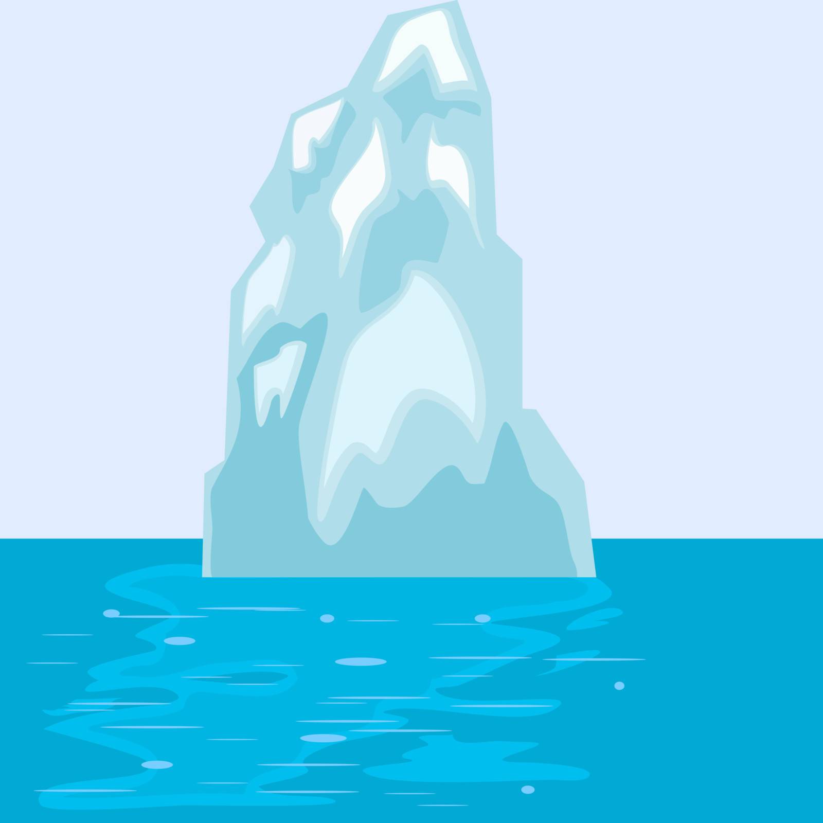 Iceberg in the sea. eps10