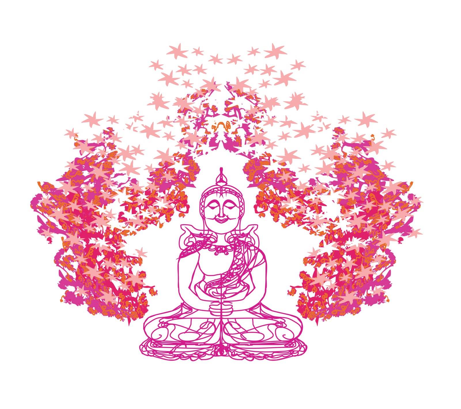 Vector of Chinese Traditional Artistic Buddhism Pattern