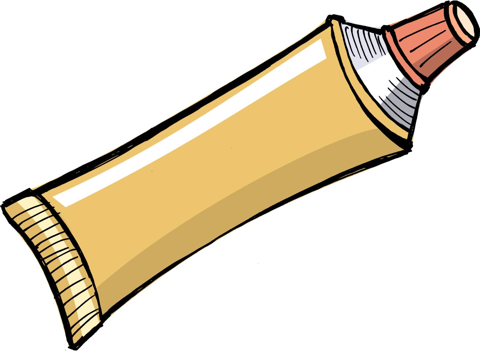 Illustration of tube of toothpaste and other paste